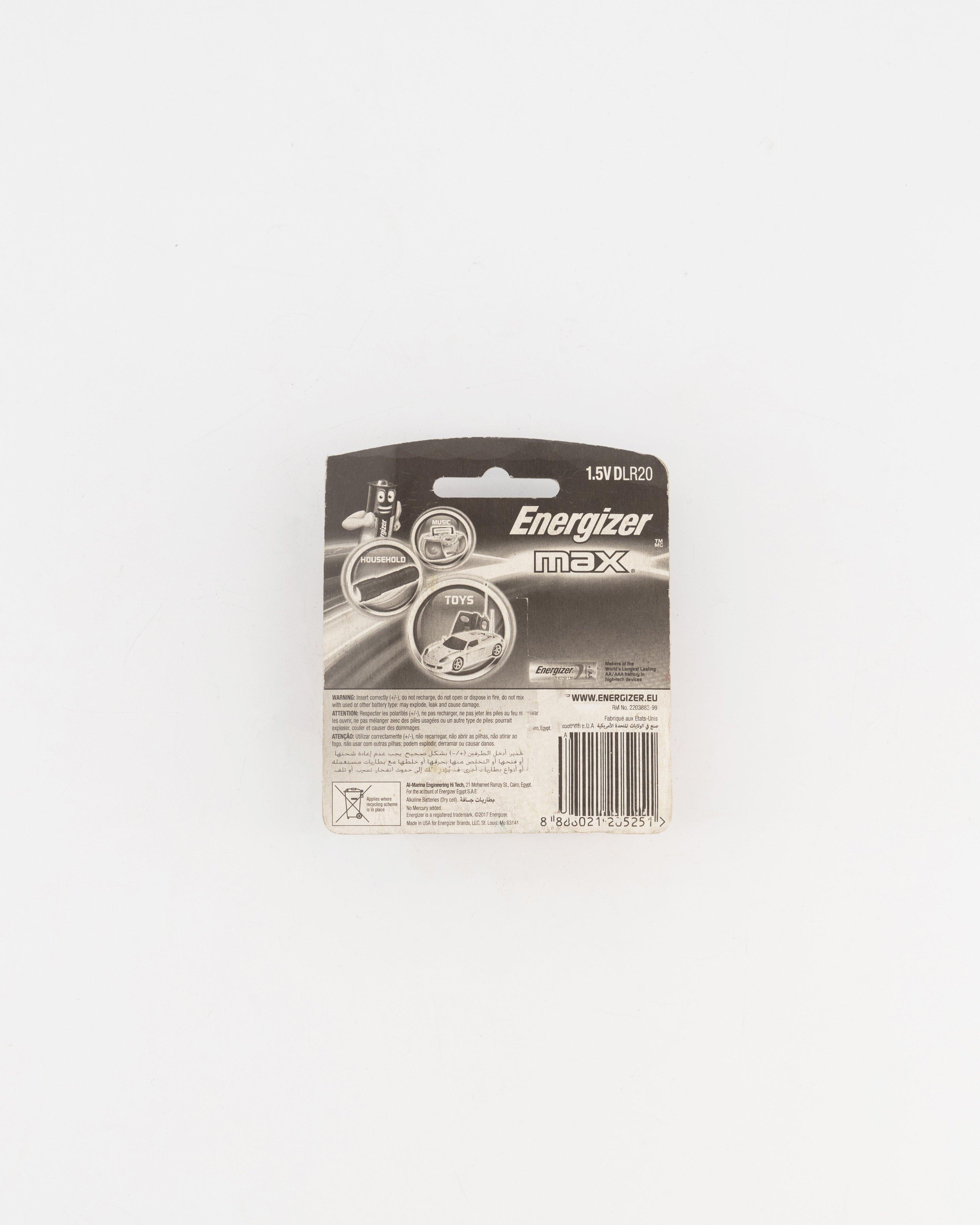 Energizer Max D Batteries - 2 Pack -  No Colour