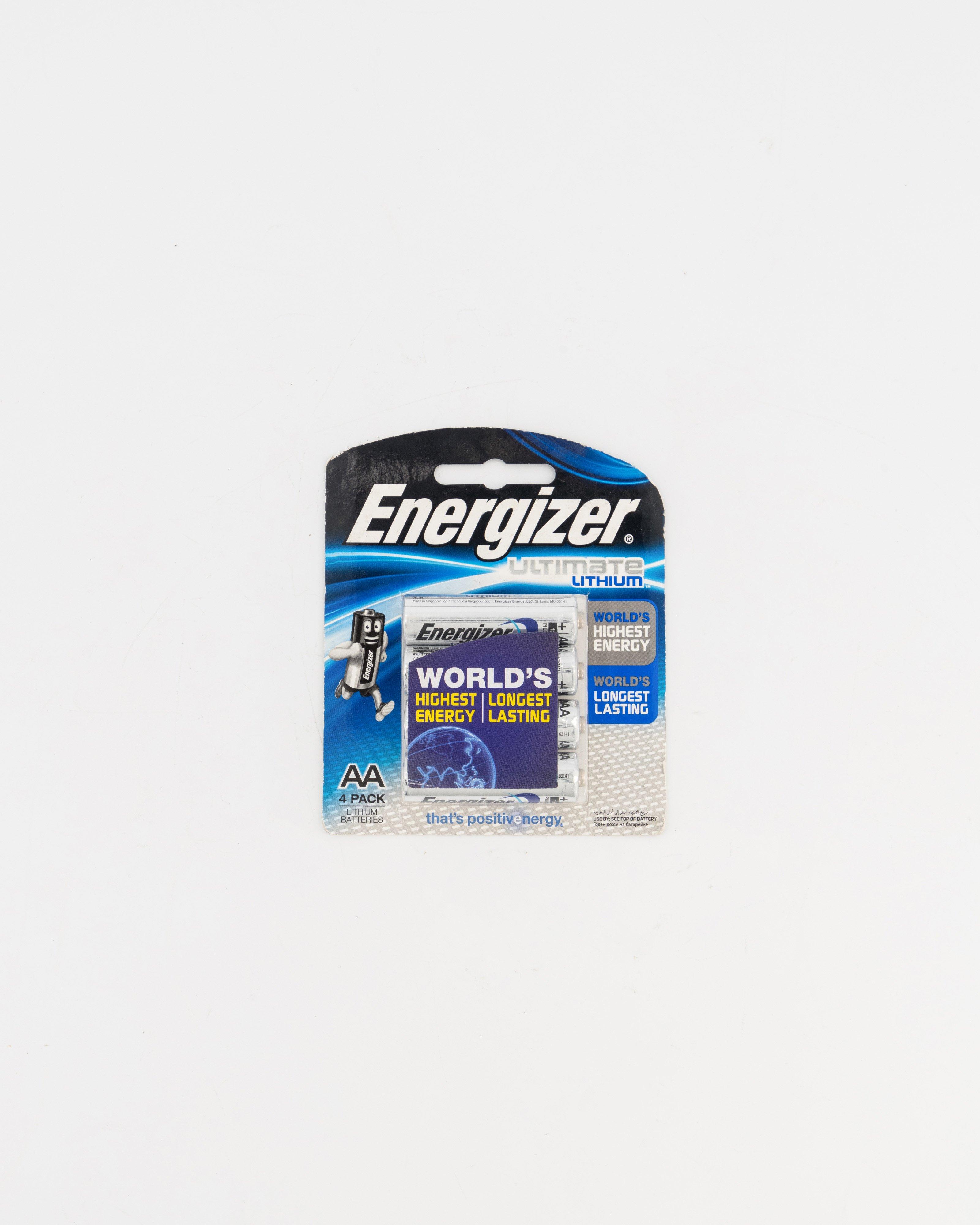 Energizer Ultimate Lithium AA Rechargeable Batteries - 4 Pack -  No Colour