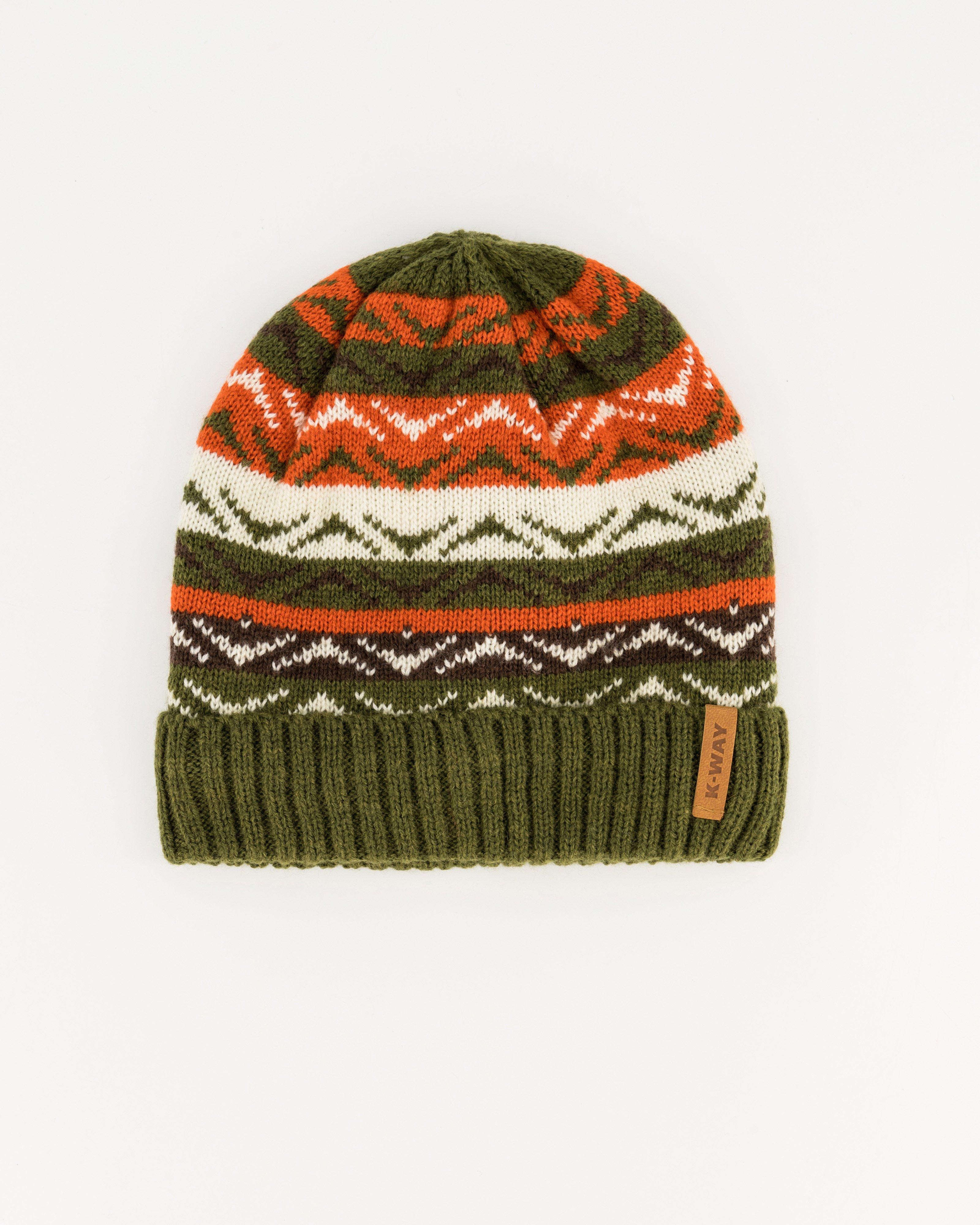 K-Way Wilder Fairisle Beanie -  Olive