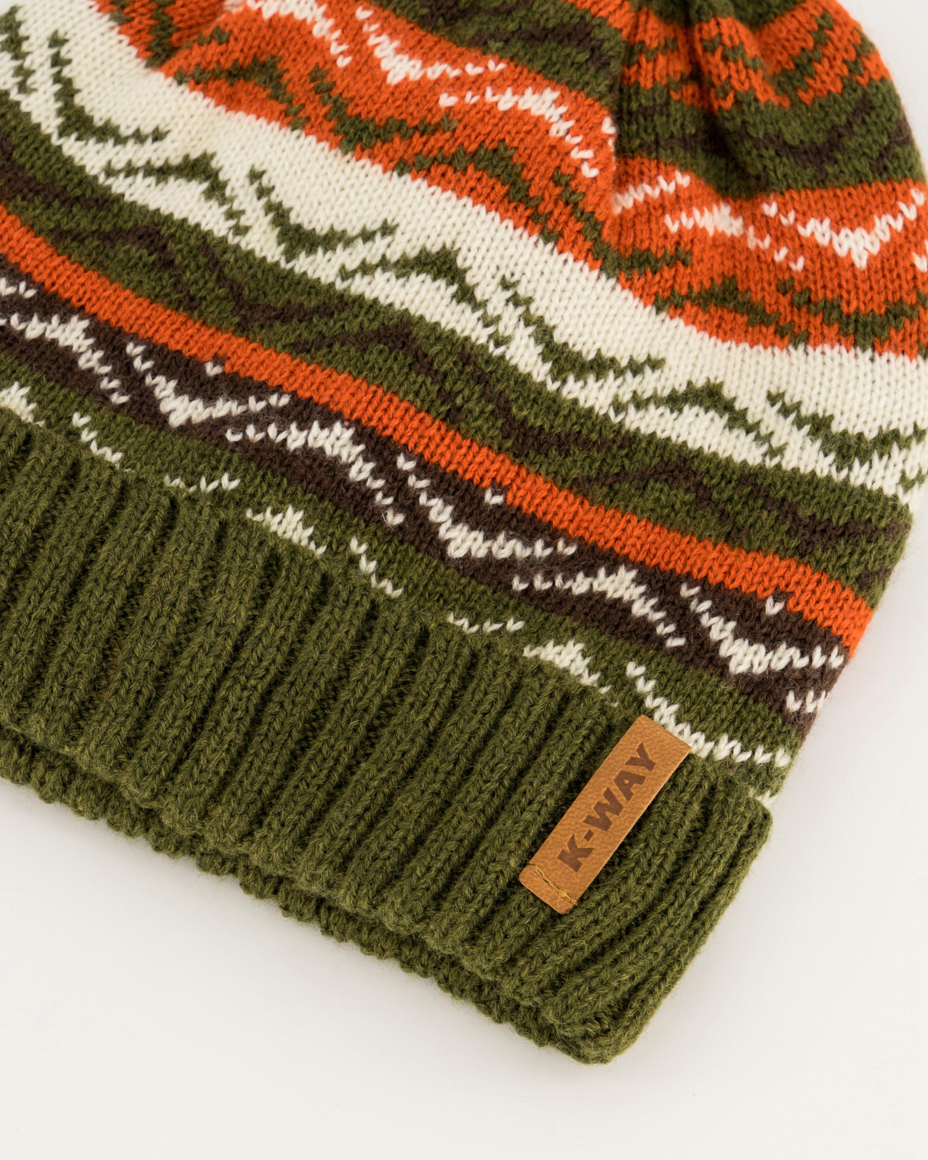 K-Way Wilder Fairisle Beanie -  Olive