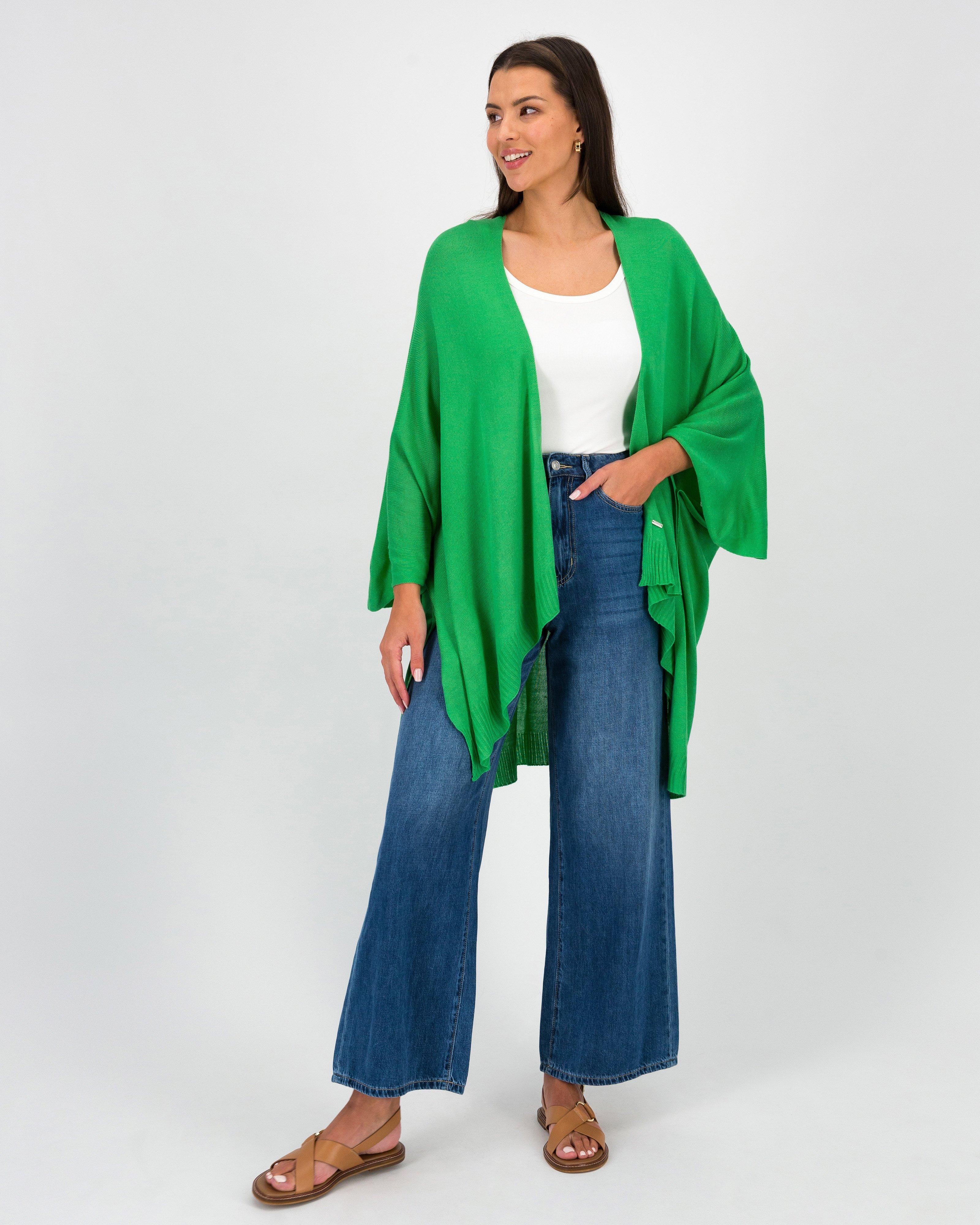 Posey Knitted Kimono -  Light Green