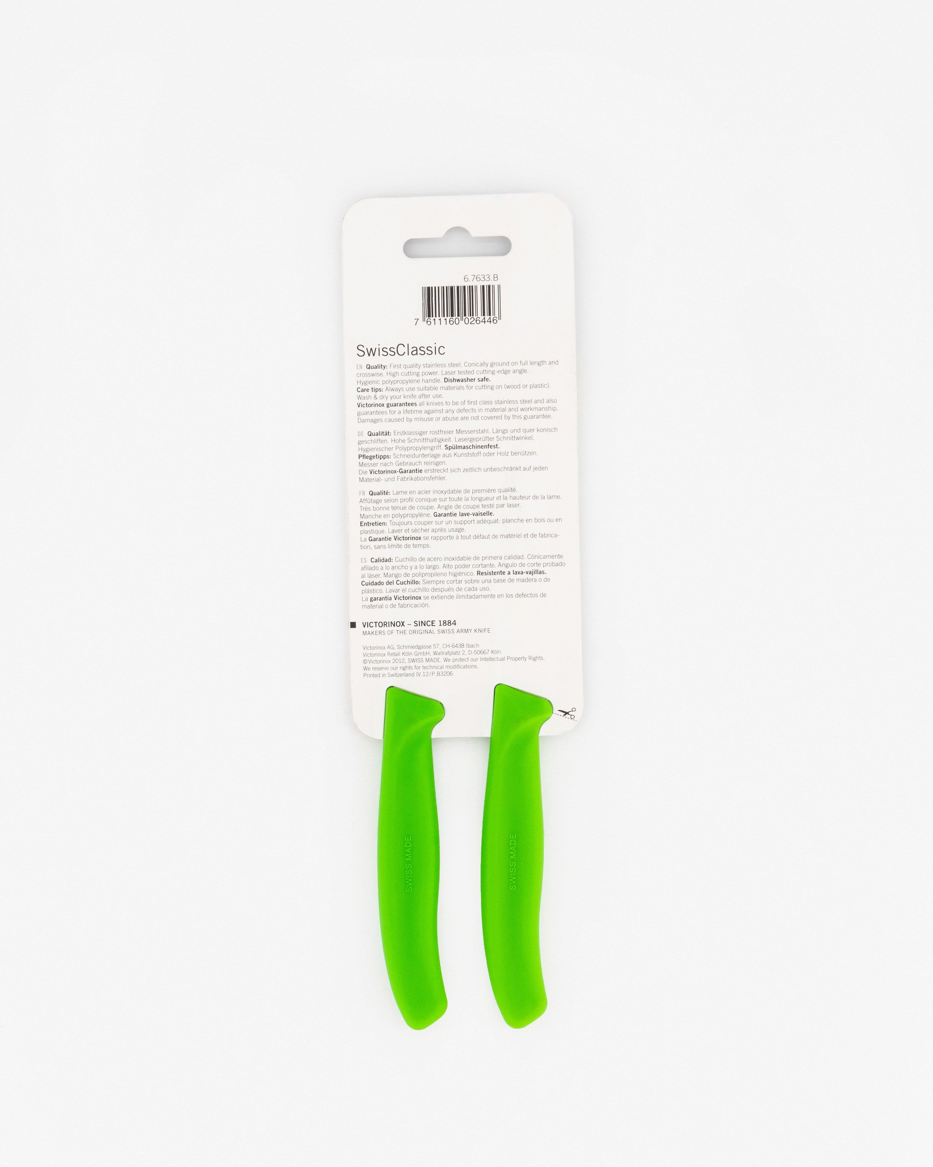 Victorinox Swiss Classic Paring Knife 2-Piece -  Green