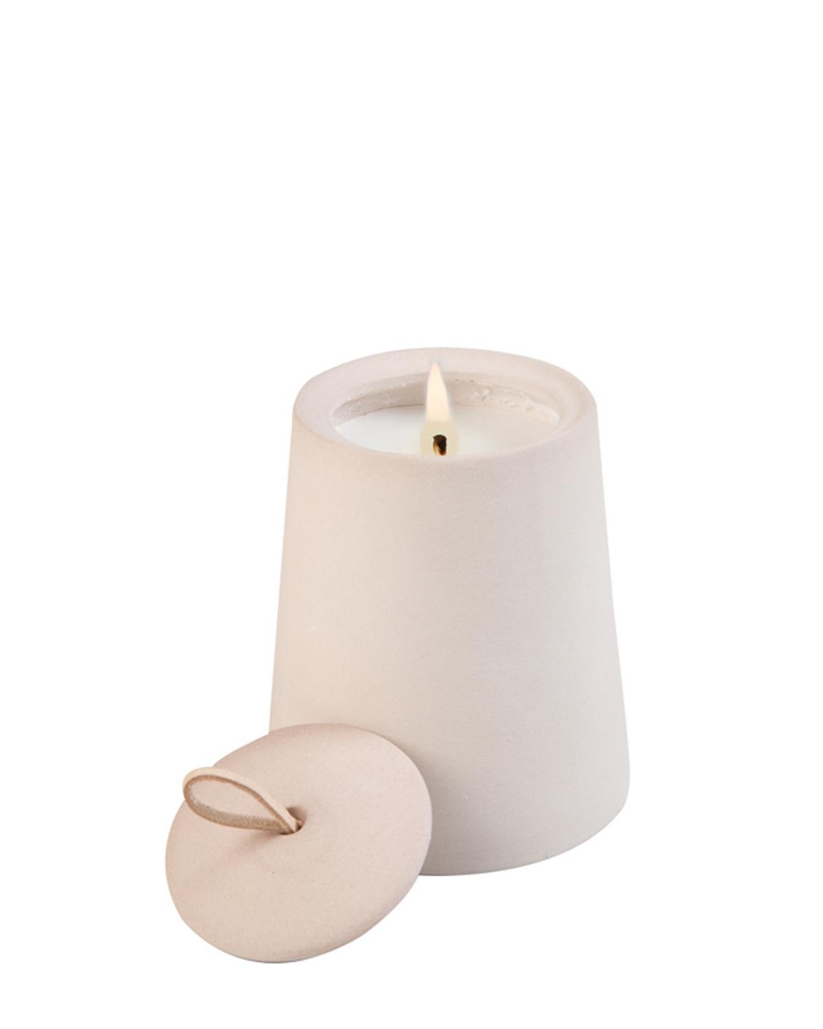 Chalky Candle with Lid -  pink