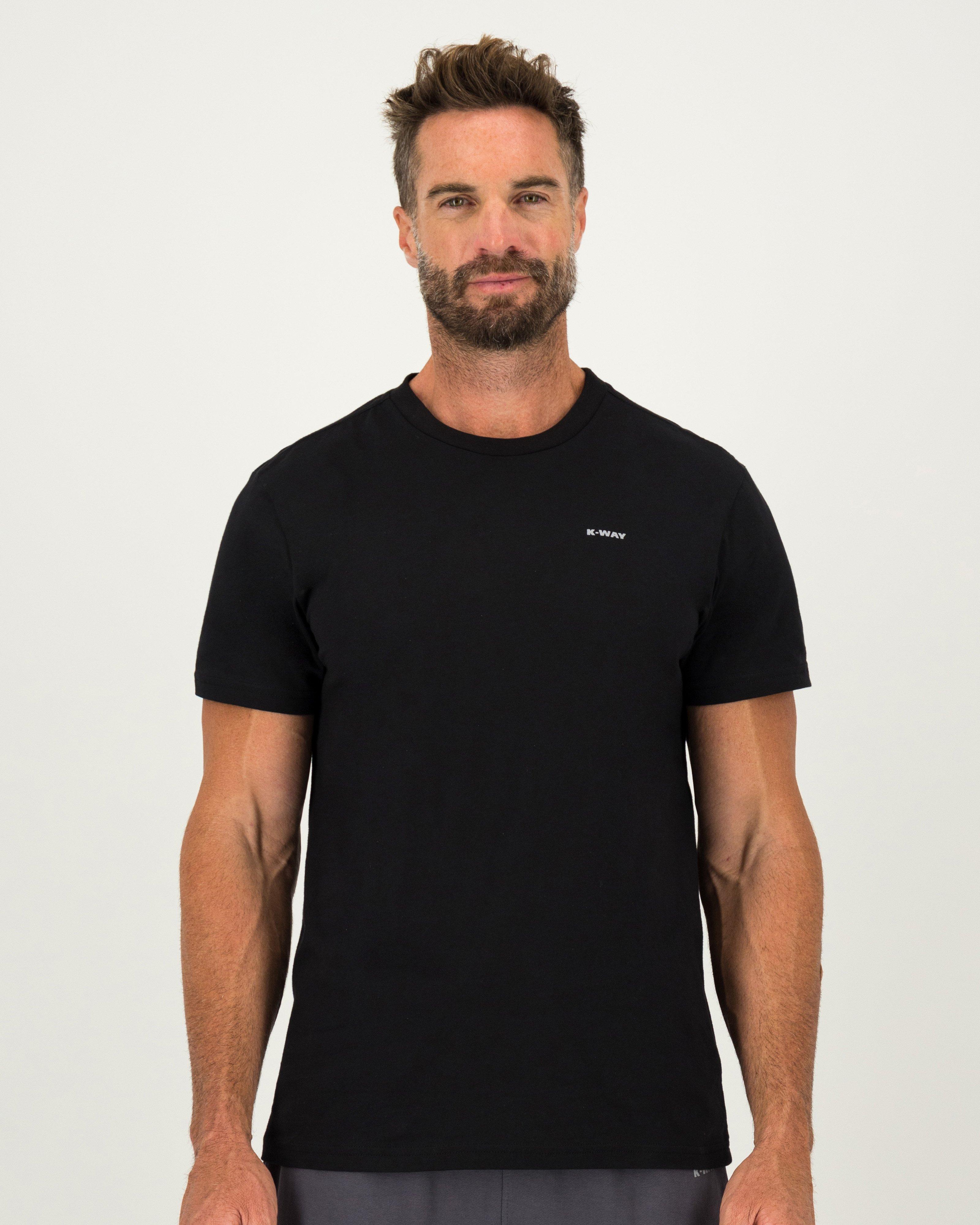 K-Way Elements Men’s Short Sleeve T-shirt -  Black