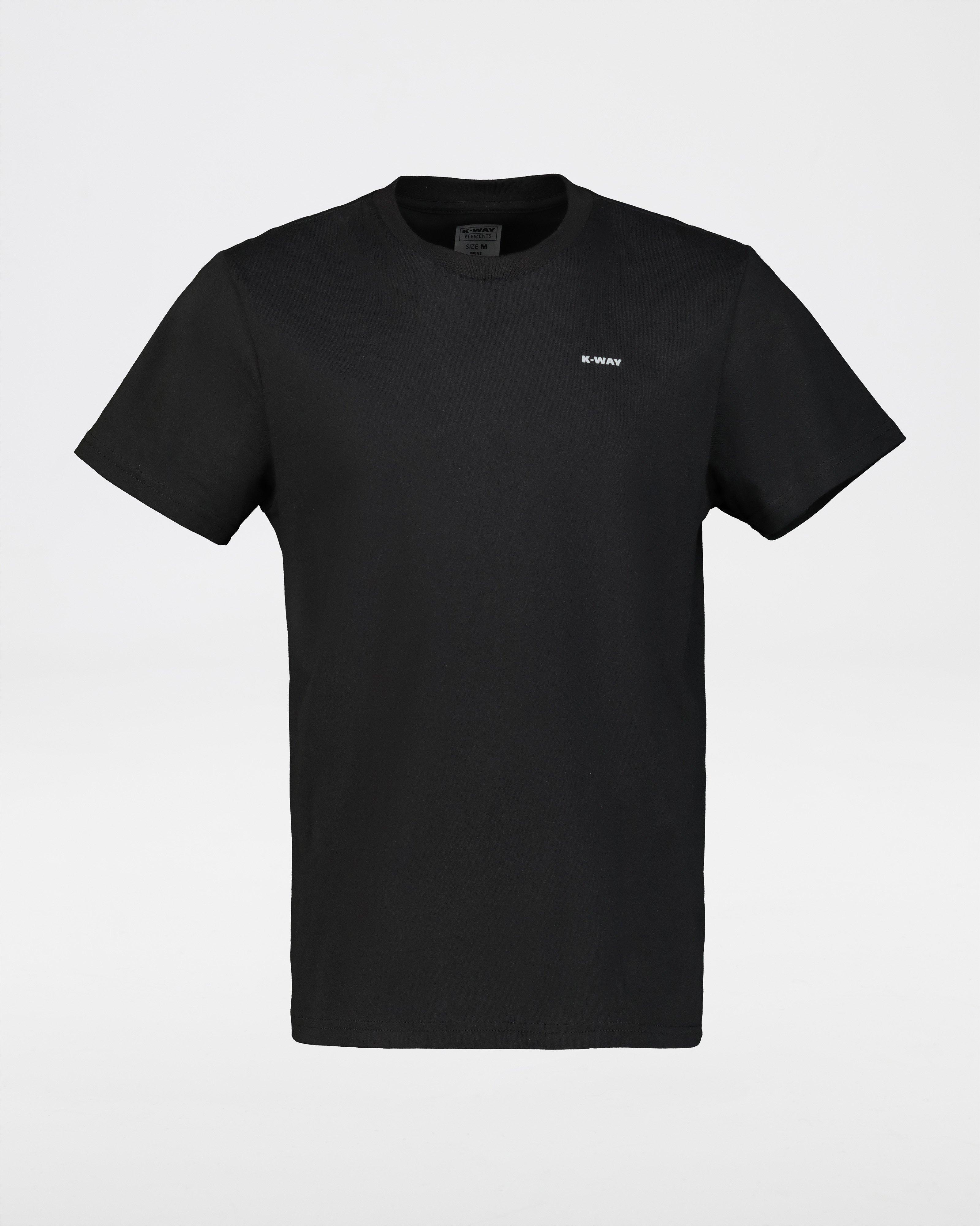 K-Way Elements Men’s Short Sleeve T-shirt -  Black