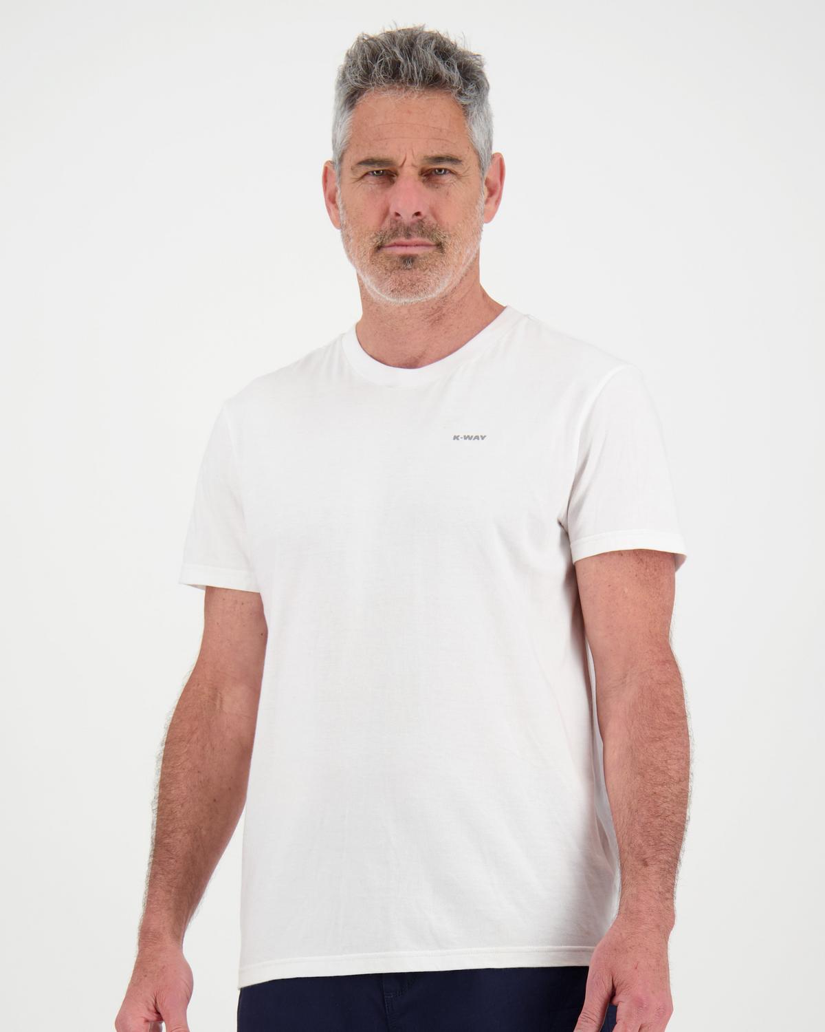 K-Way Elements Men’s Short Sleeve T-shirt -  White
