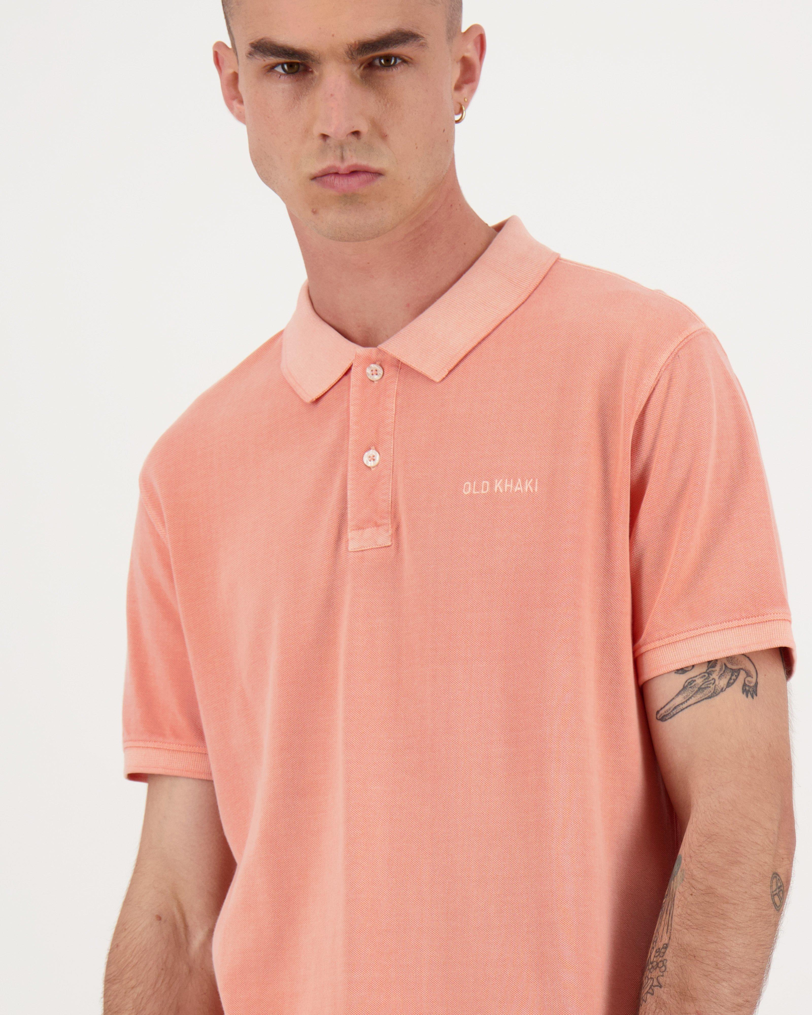 Men’s Allan Standard Fit Golfer Shirt  -  Salmon