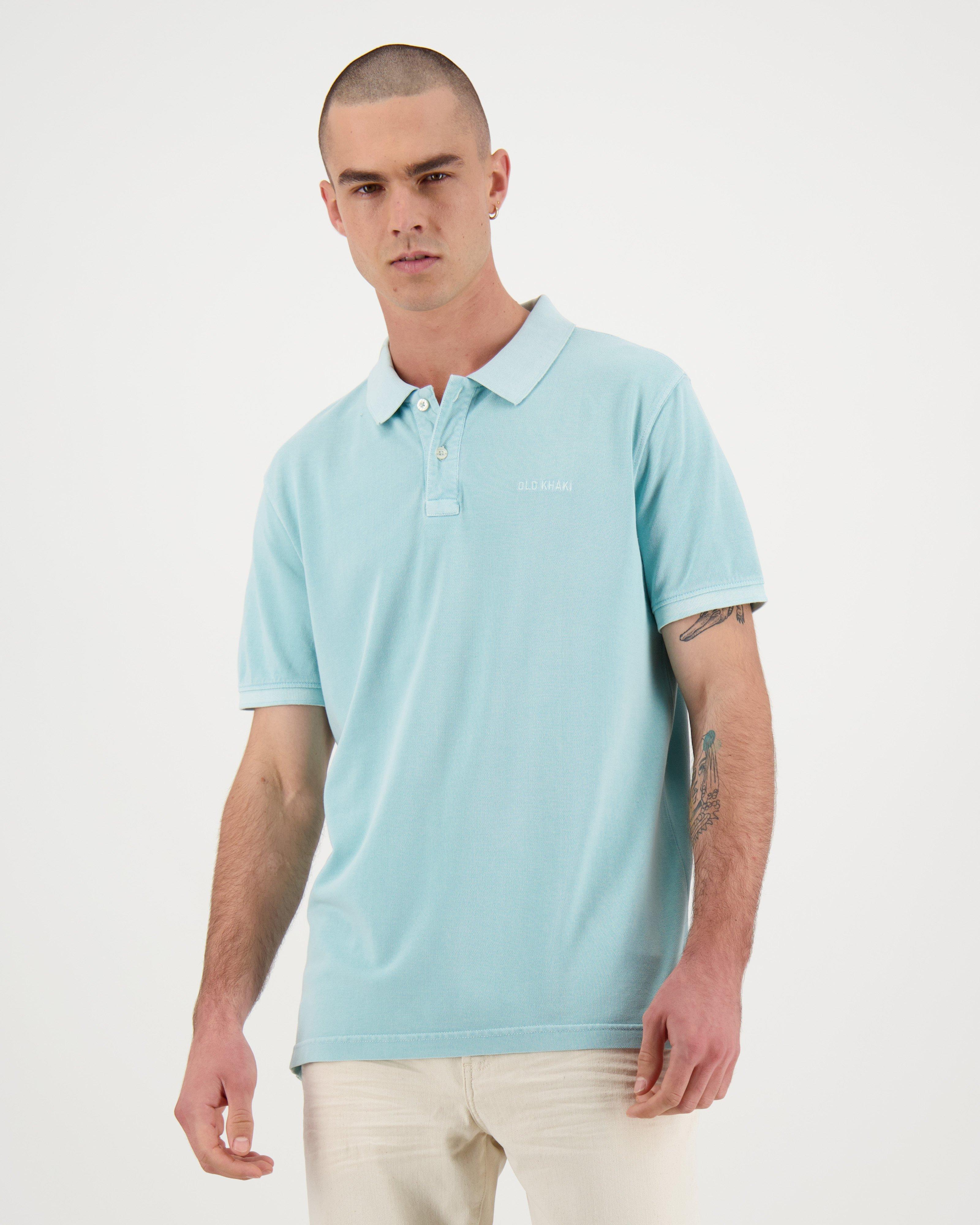 Men’s Allan Standard Fit Golfer Shirt  -  Aqua