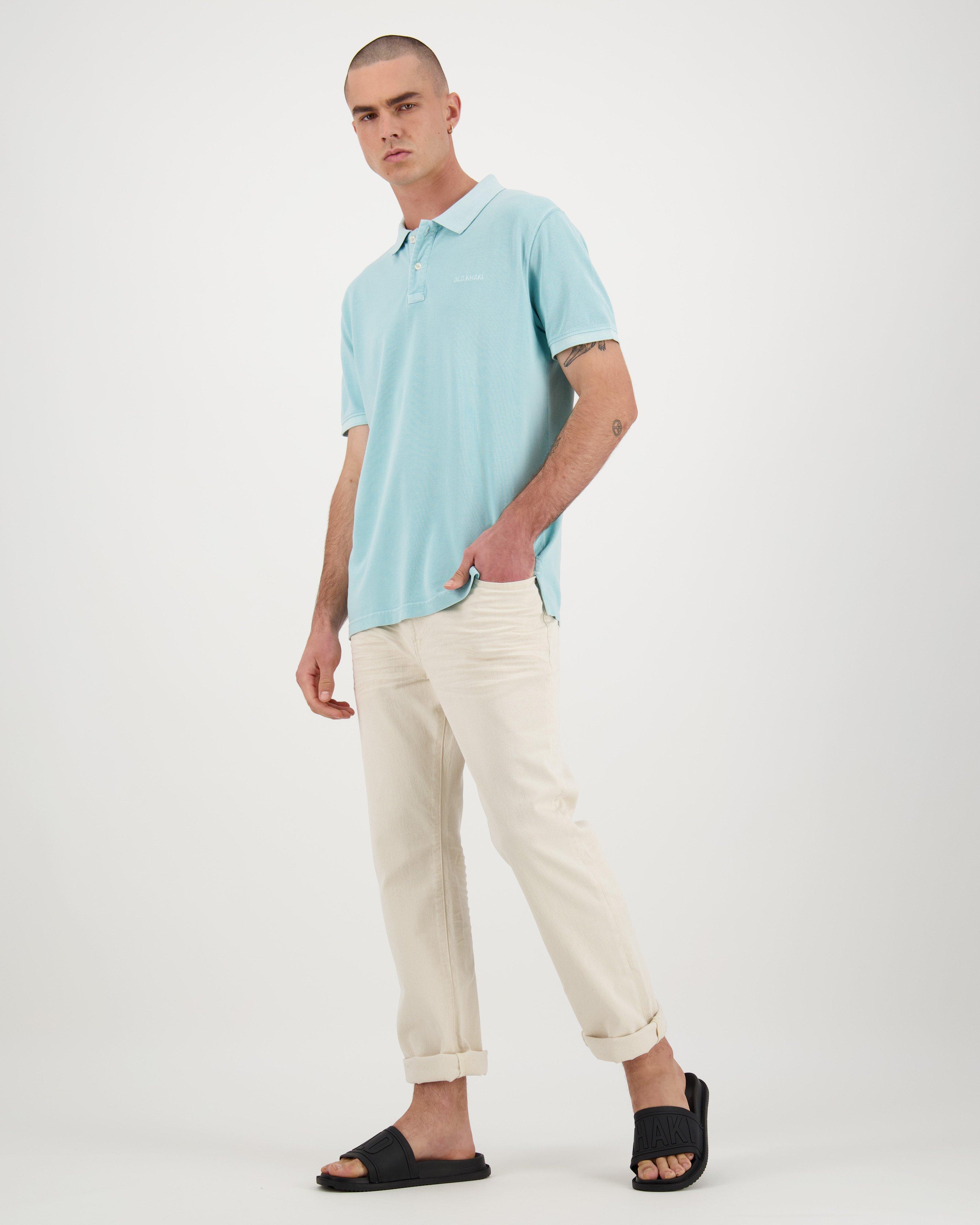 Men’s Allan Standard Fit Golfer Shirt  -  Aqua