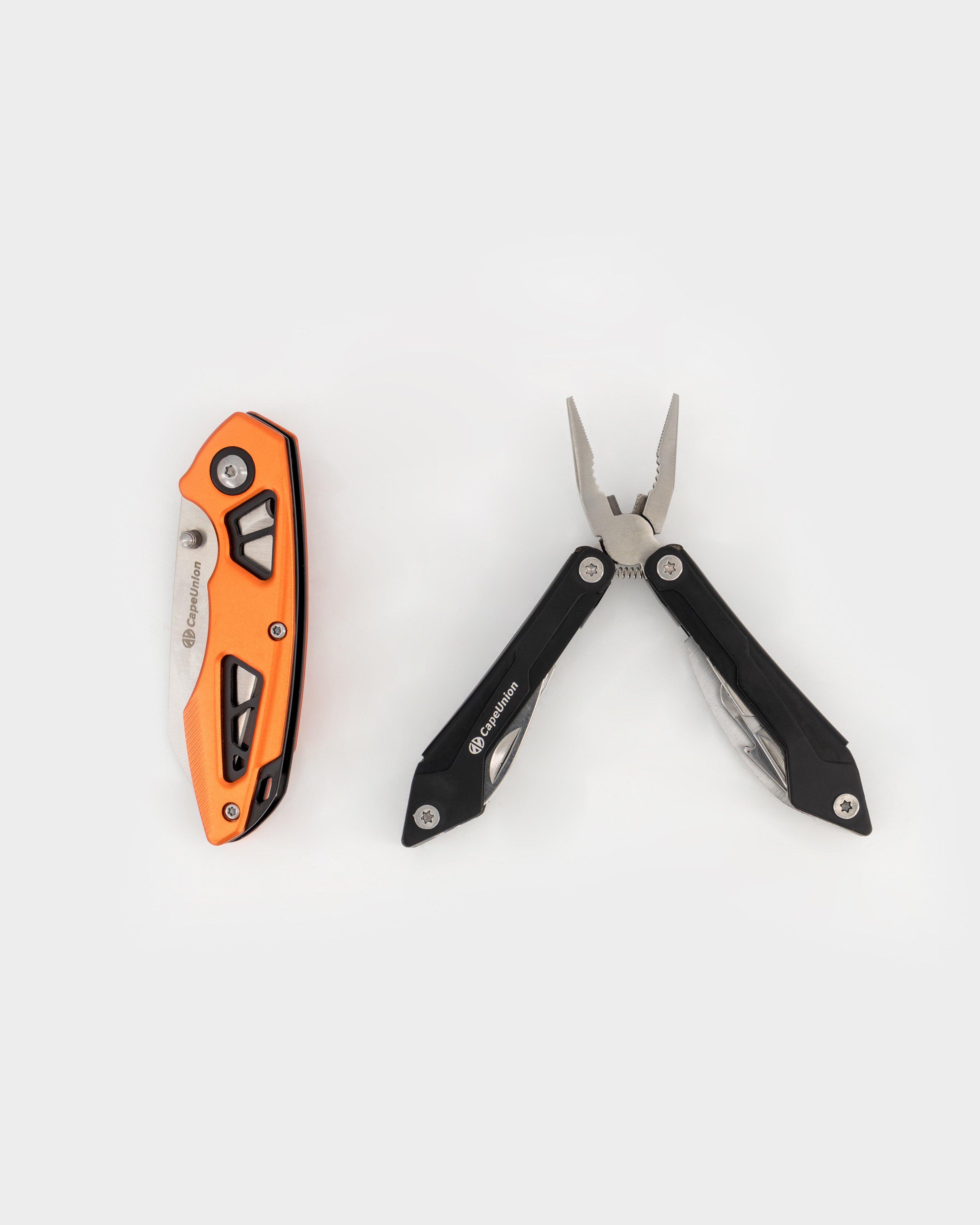 Cape Union Multi-Tool and Folding Knife Combo -  Orange