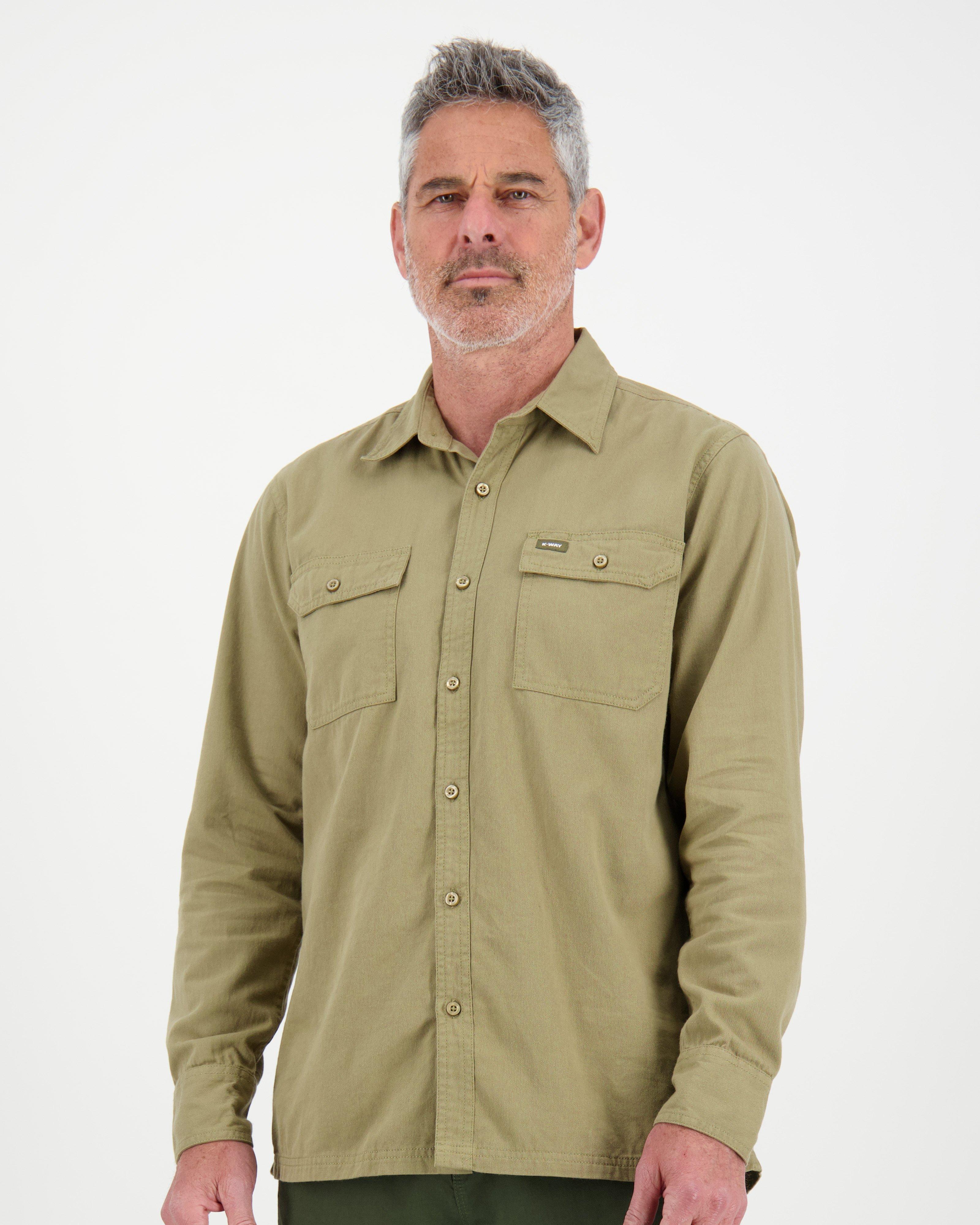 K-Way Men's Elements Safari Heavyweight Long Sleeve Shirt