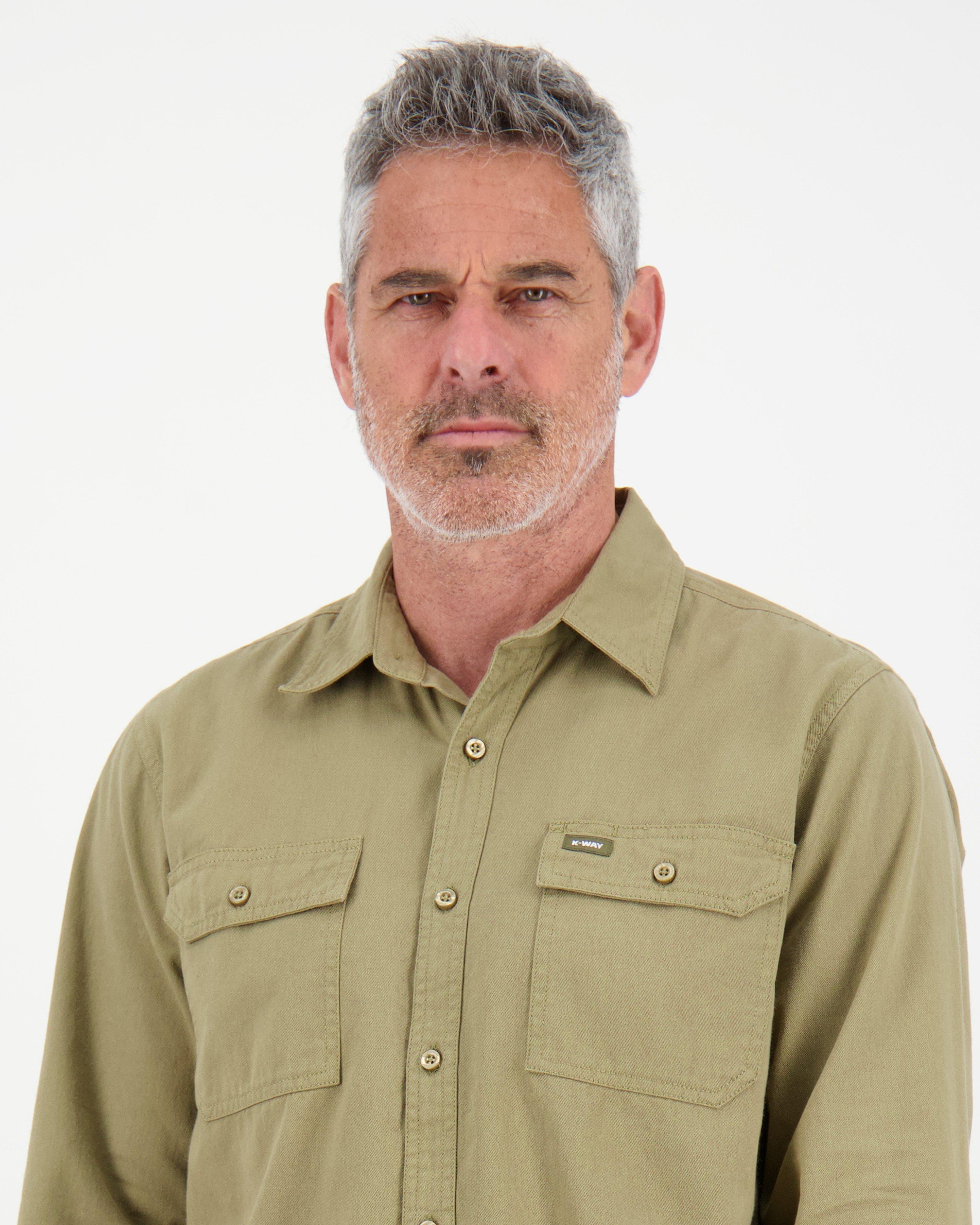 K-Way Elements Men's Safari Heavyweight Shirt -  Khaki