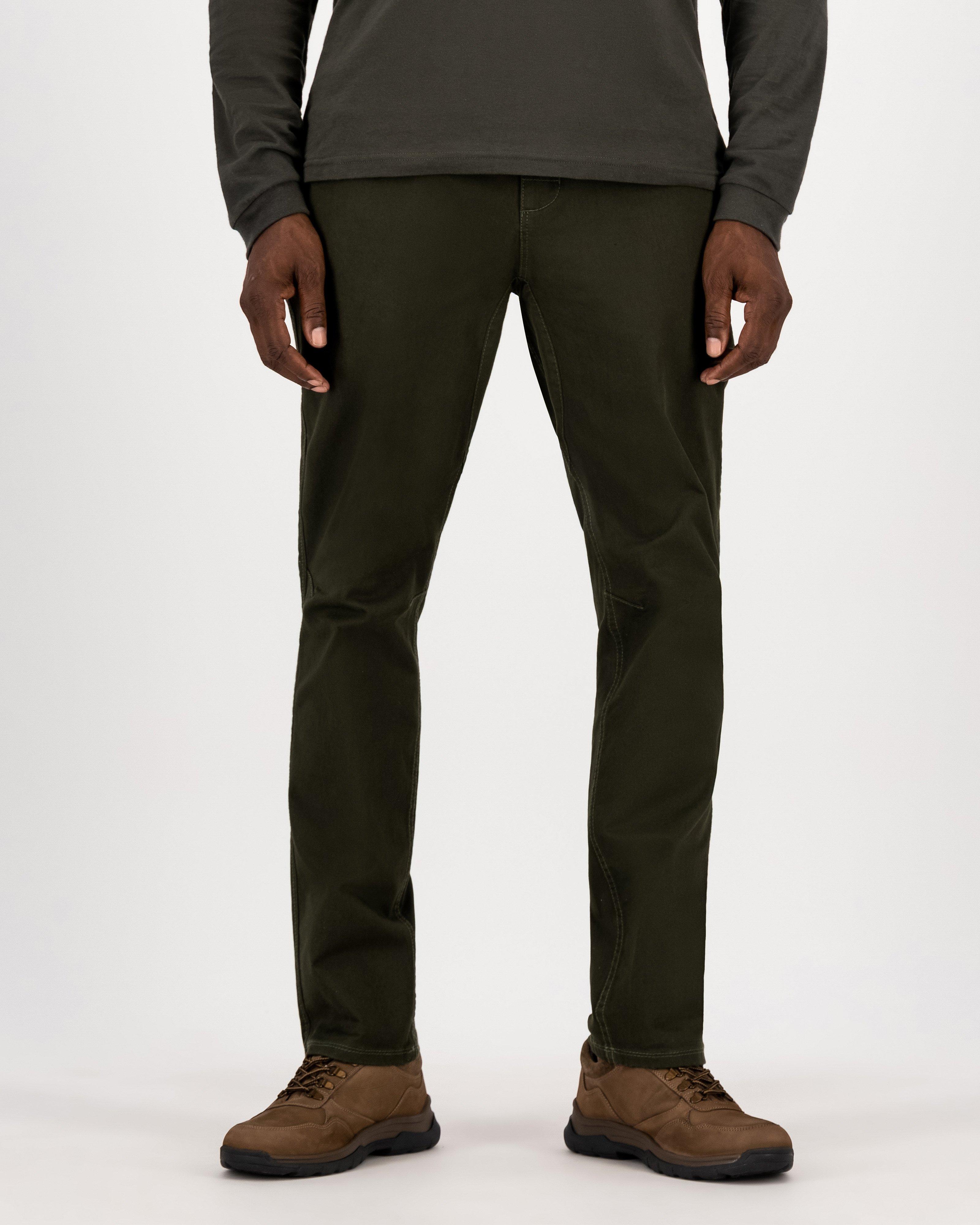 K-Way Elements Men's Travel Chinos -  Dark Olive