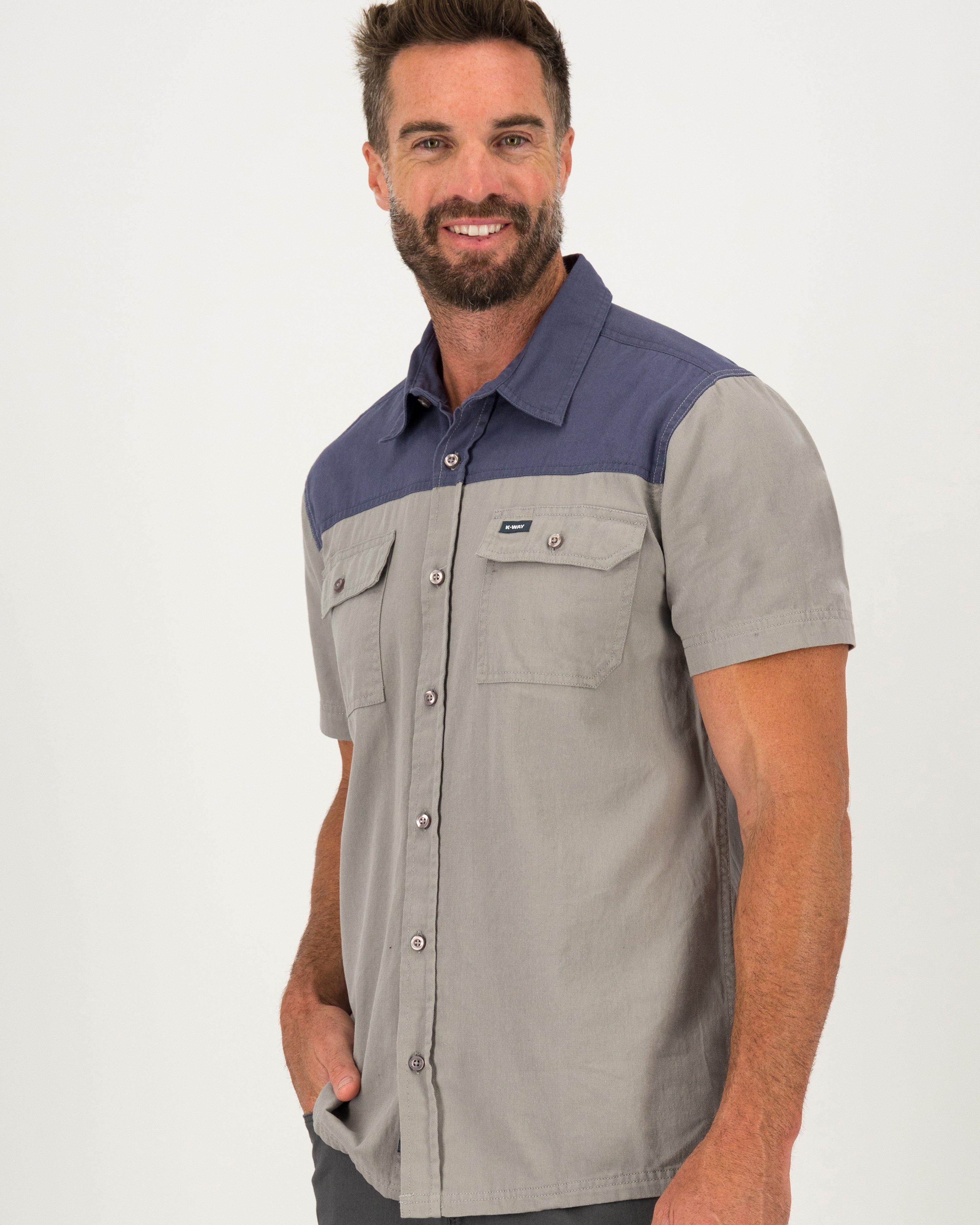 K-Way Elements Men's Safari Heavyweight Shirt -  Grey
