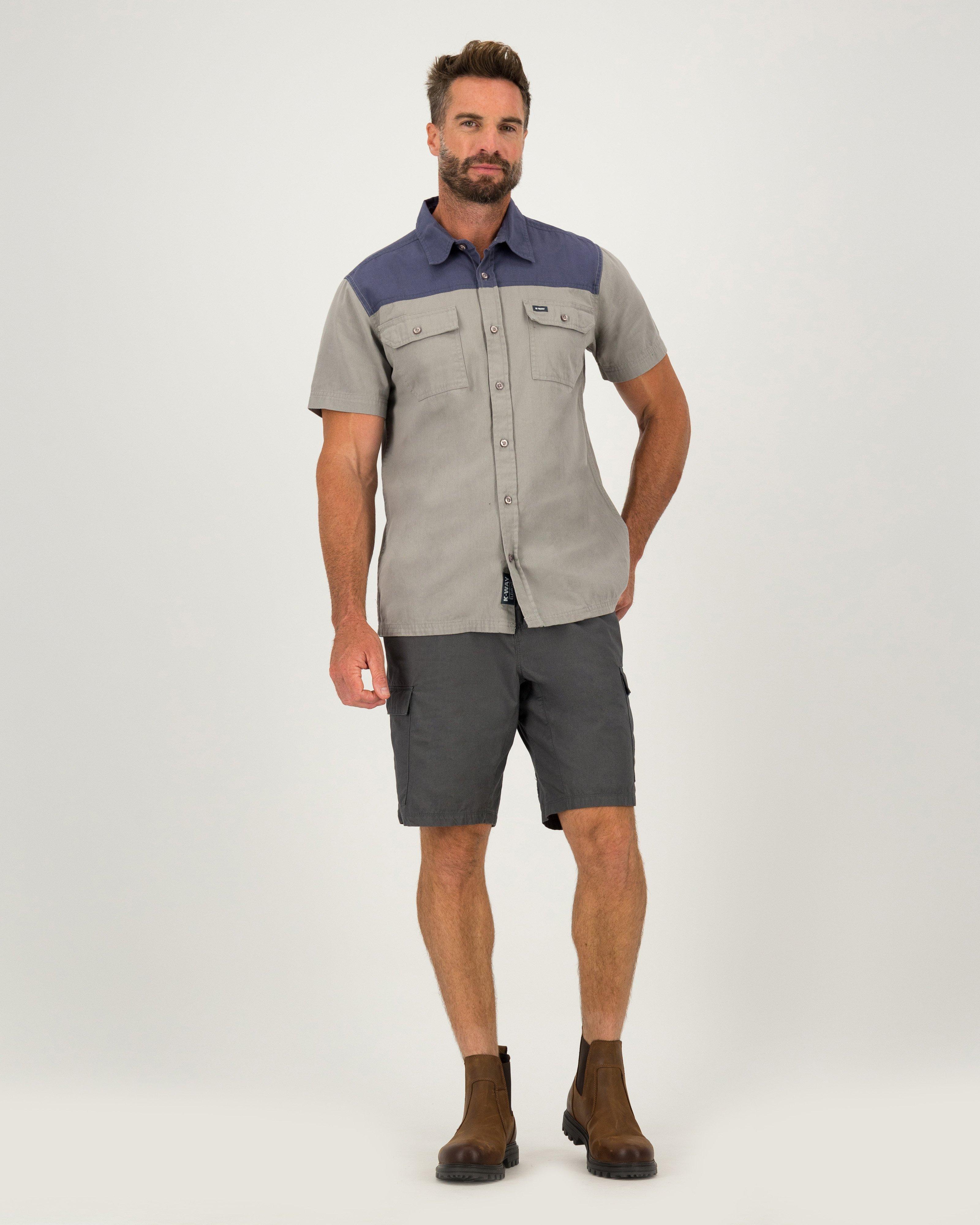 K-Way Elements Men's Safari Heavyweight Shirt -  Grey