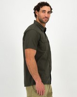 K-Way Elements Men’s Safari Lightweight Short Sleeve Shirt -  darkolive