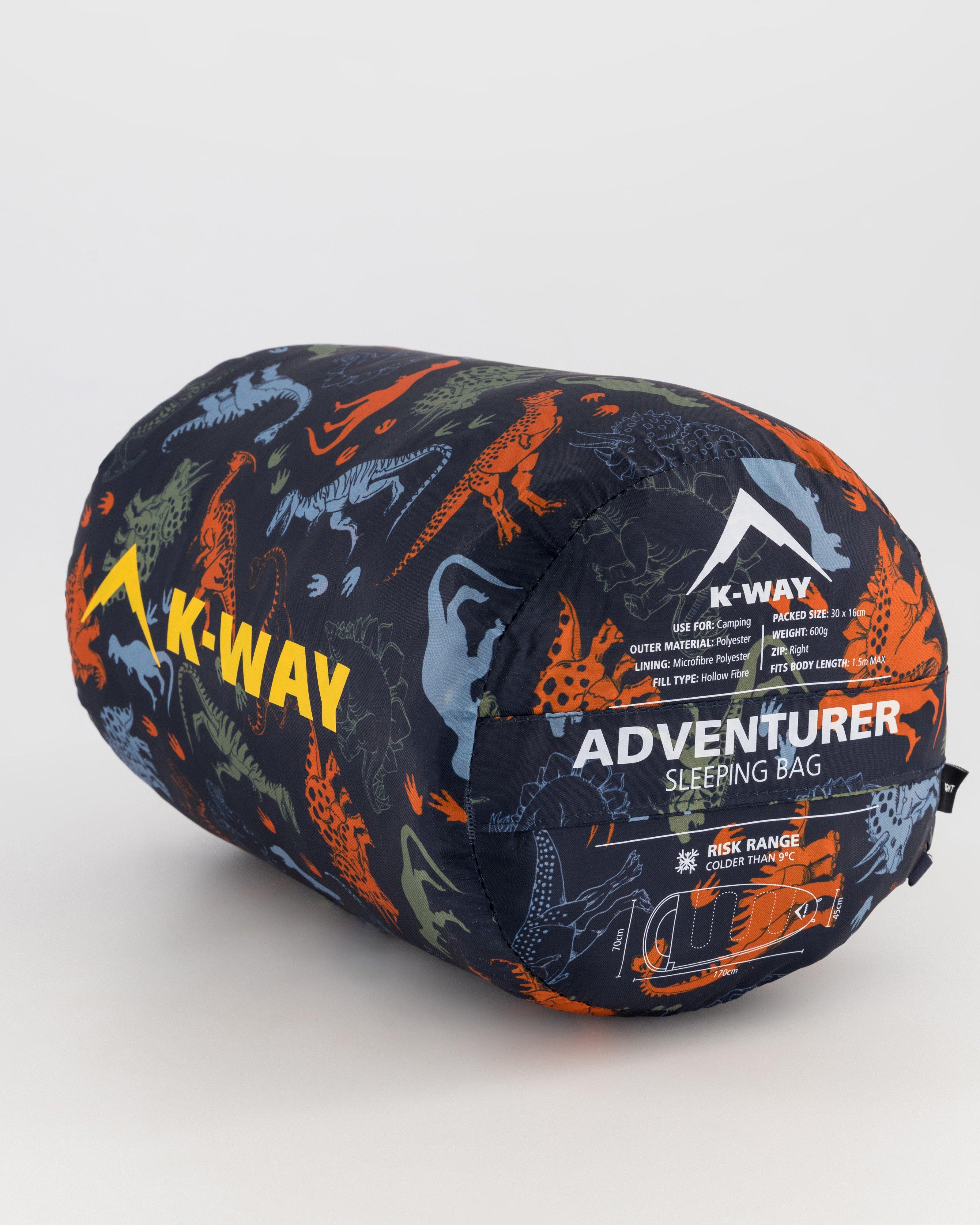 K-Way Kids Printed Adventurer Sleeping Bag -  Navy