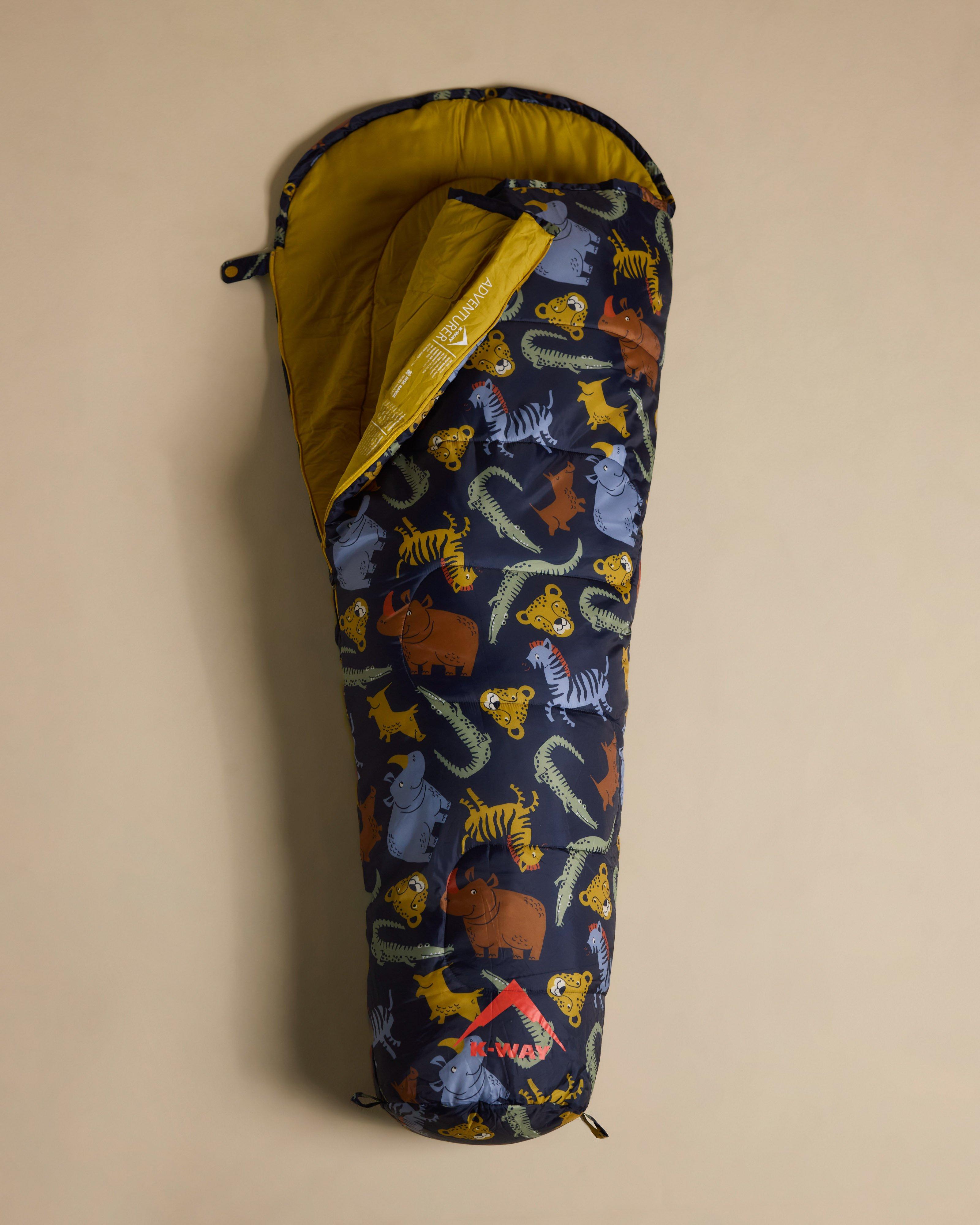 K-Way Kids Printed Adventurer Sleeping Bag -  Airforce