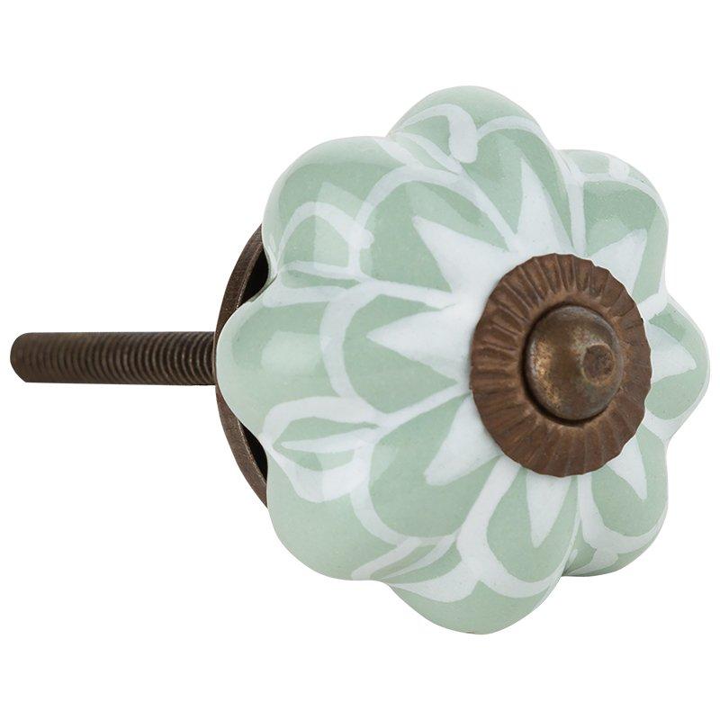 Sage Flower Knob -  Sage