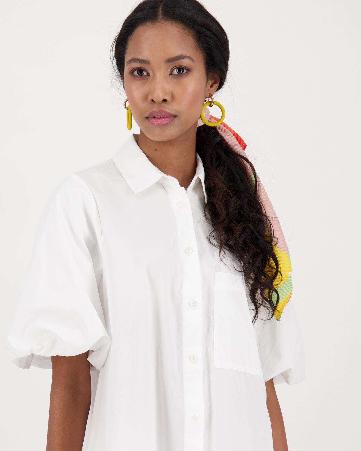 Poetry Jude Button-Down Dress -  white