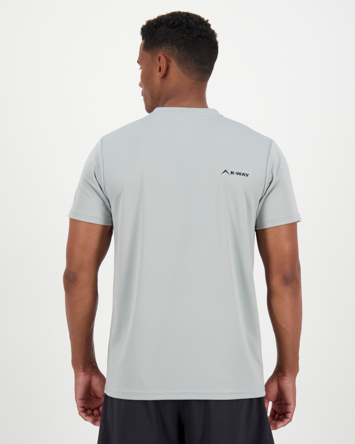 K-Way Men’s Basic Trail T-Shirt -  Silver Grey
