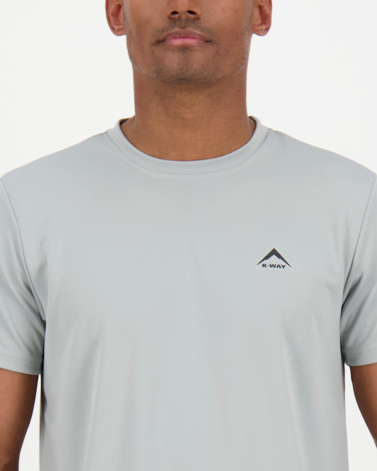 K-Way Men’s Basic Trail T-Shirt -  Silver Grey