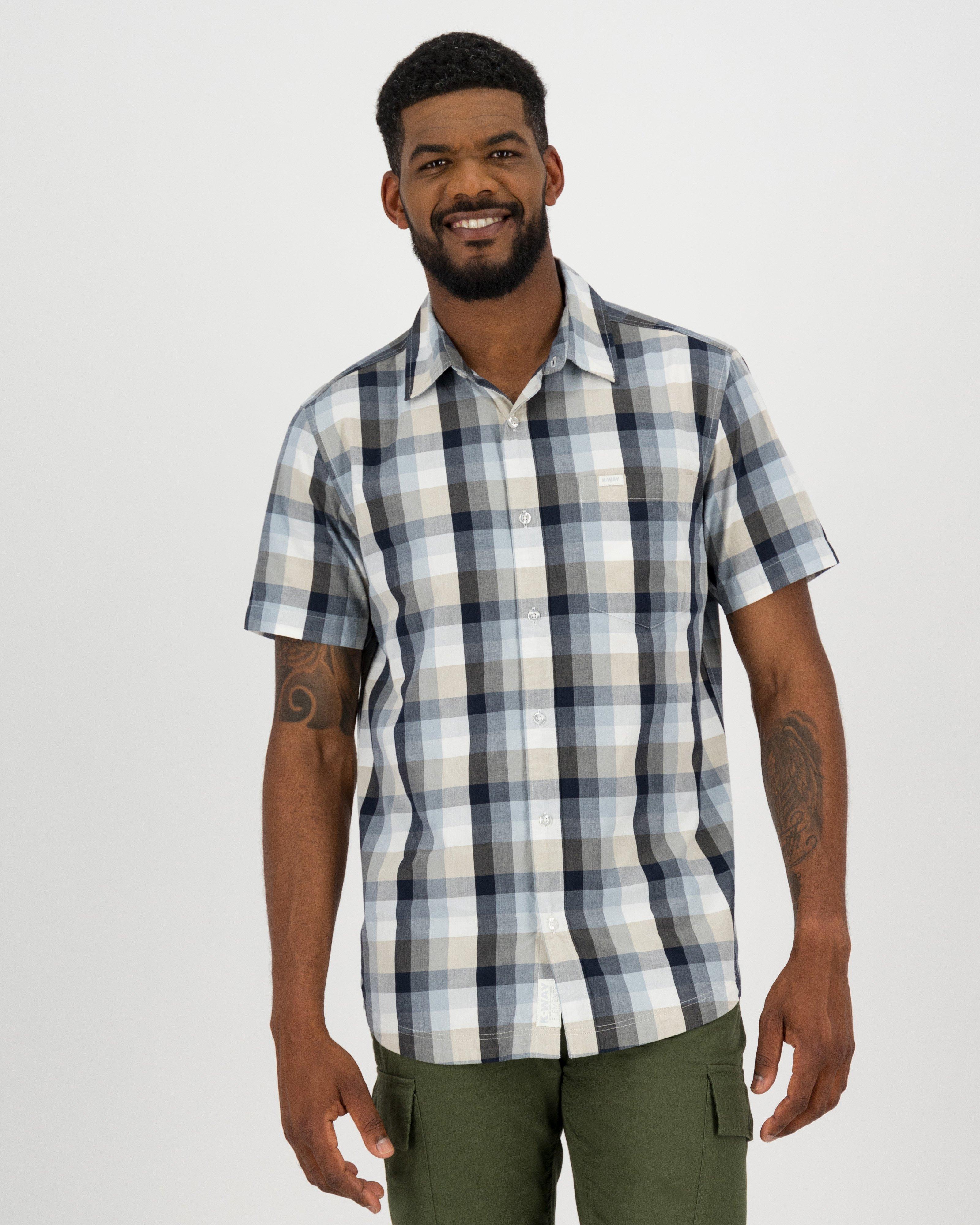 K-Way Elements Men’s Check Shirt -  White