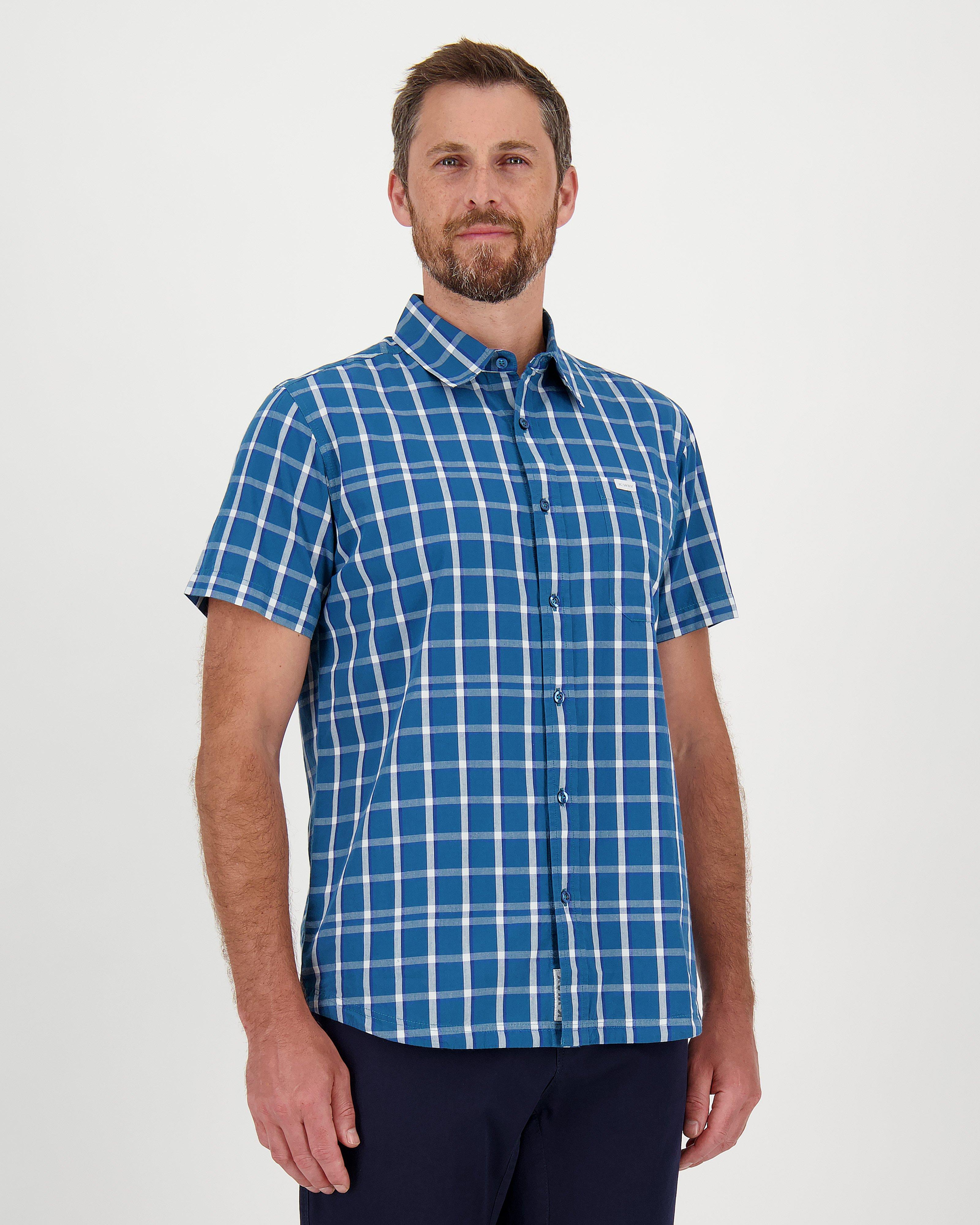 K-Way Elements Men’s Check Shirt -  Pacific