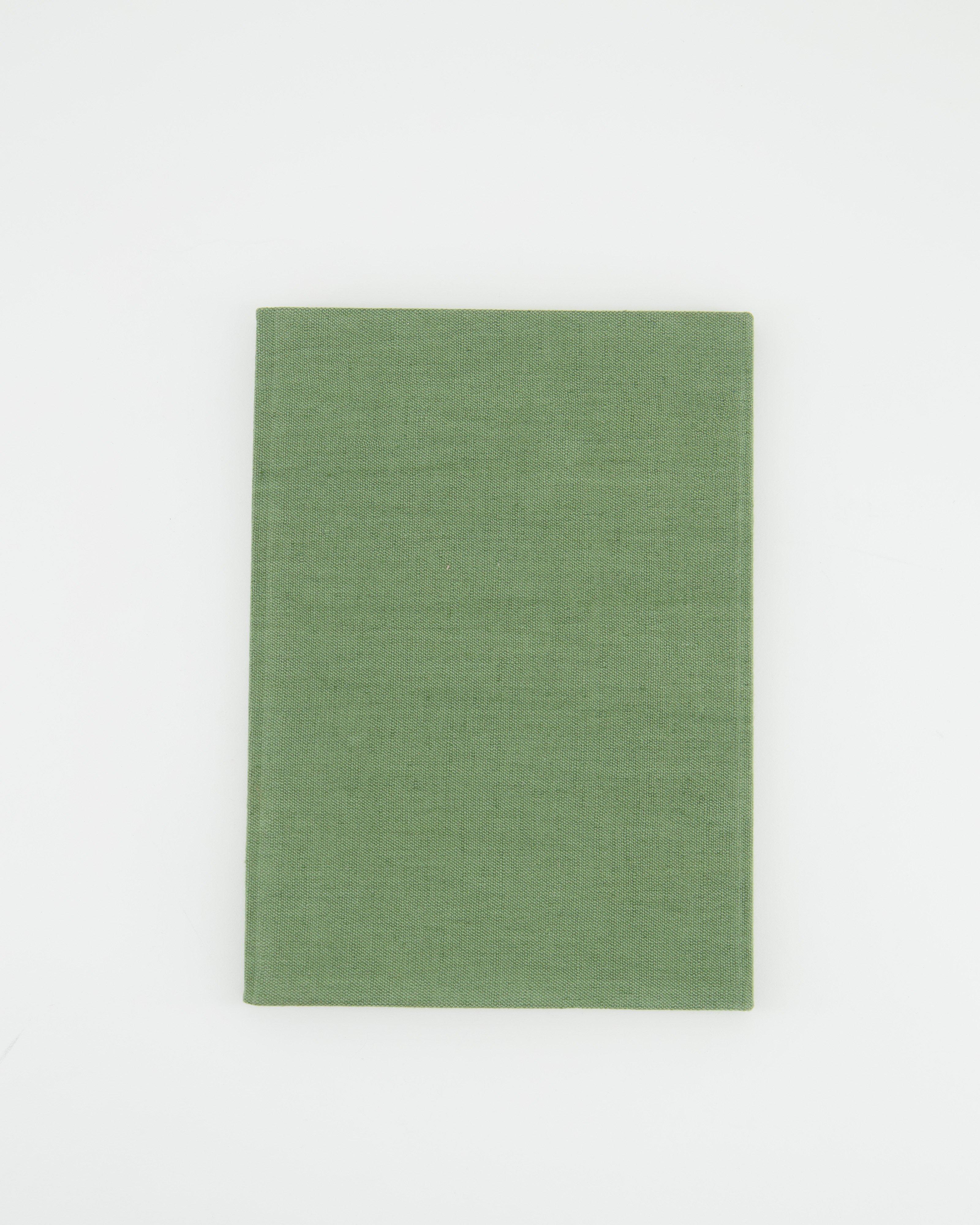 Pesto Linen Notebook  -  Green