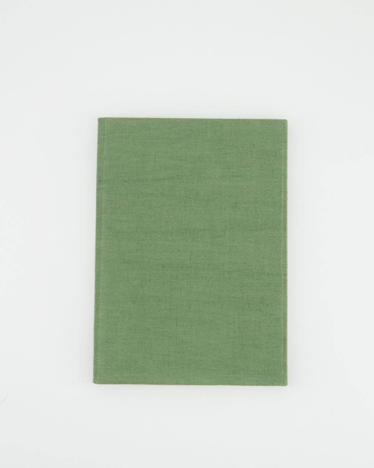 Pesto Linen Notebook  -  Green