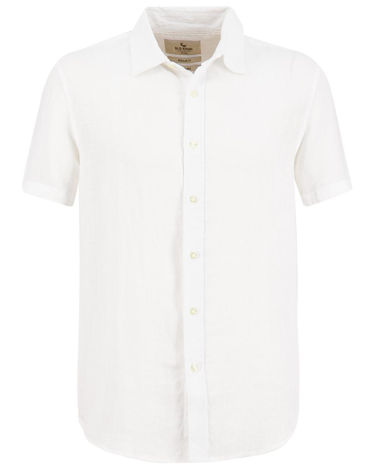 Old Khaki Men’s Laz Linen Slim Fit Shirt -  White