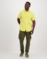 Old Khaki Men’s Laz Linen Slim Fit Shirt -  yellow