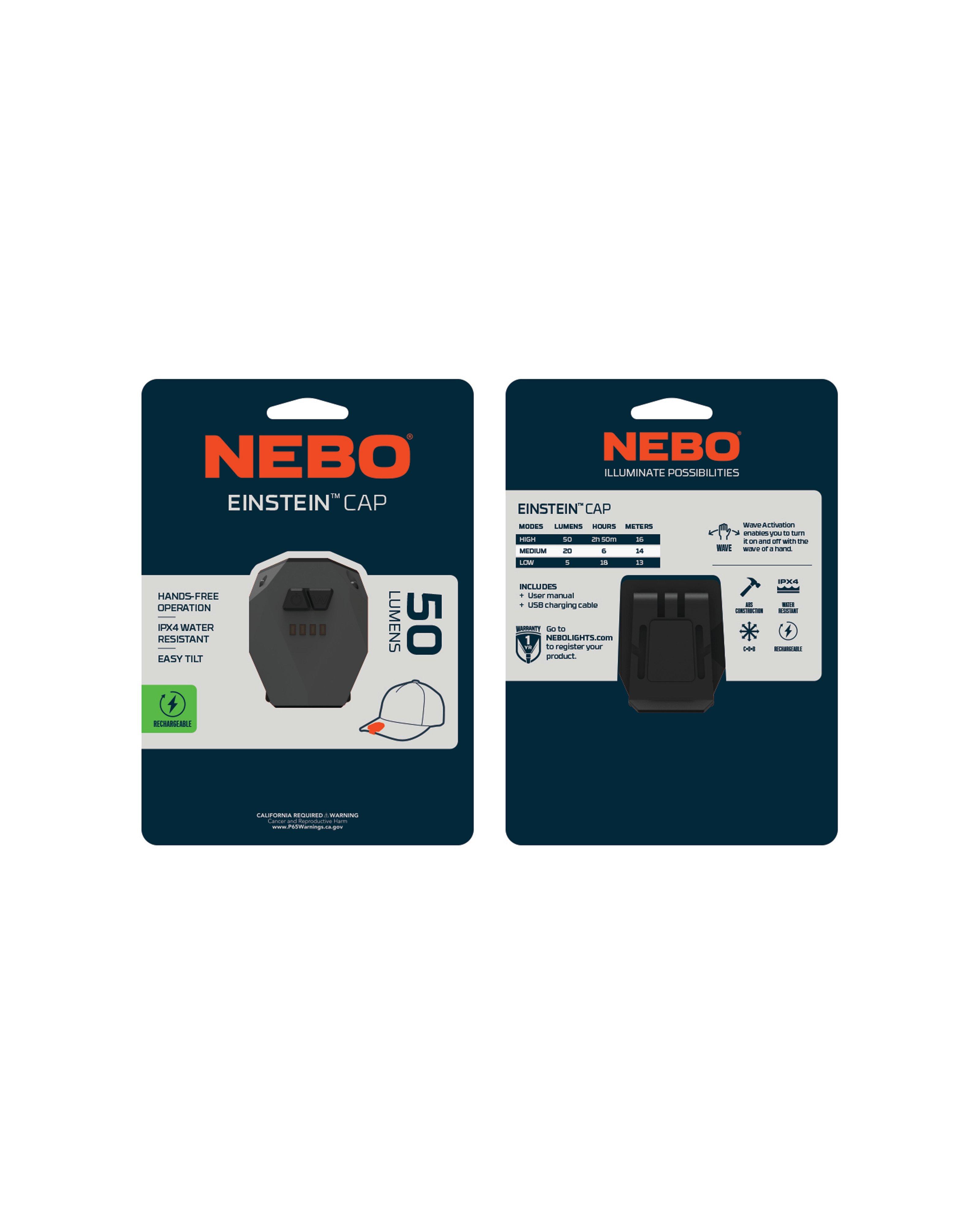 Nebo Einstein 50 Lumens Cap Light -  Black