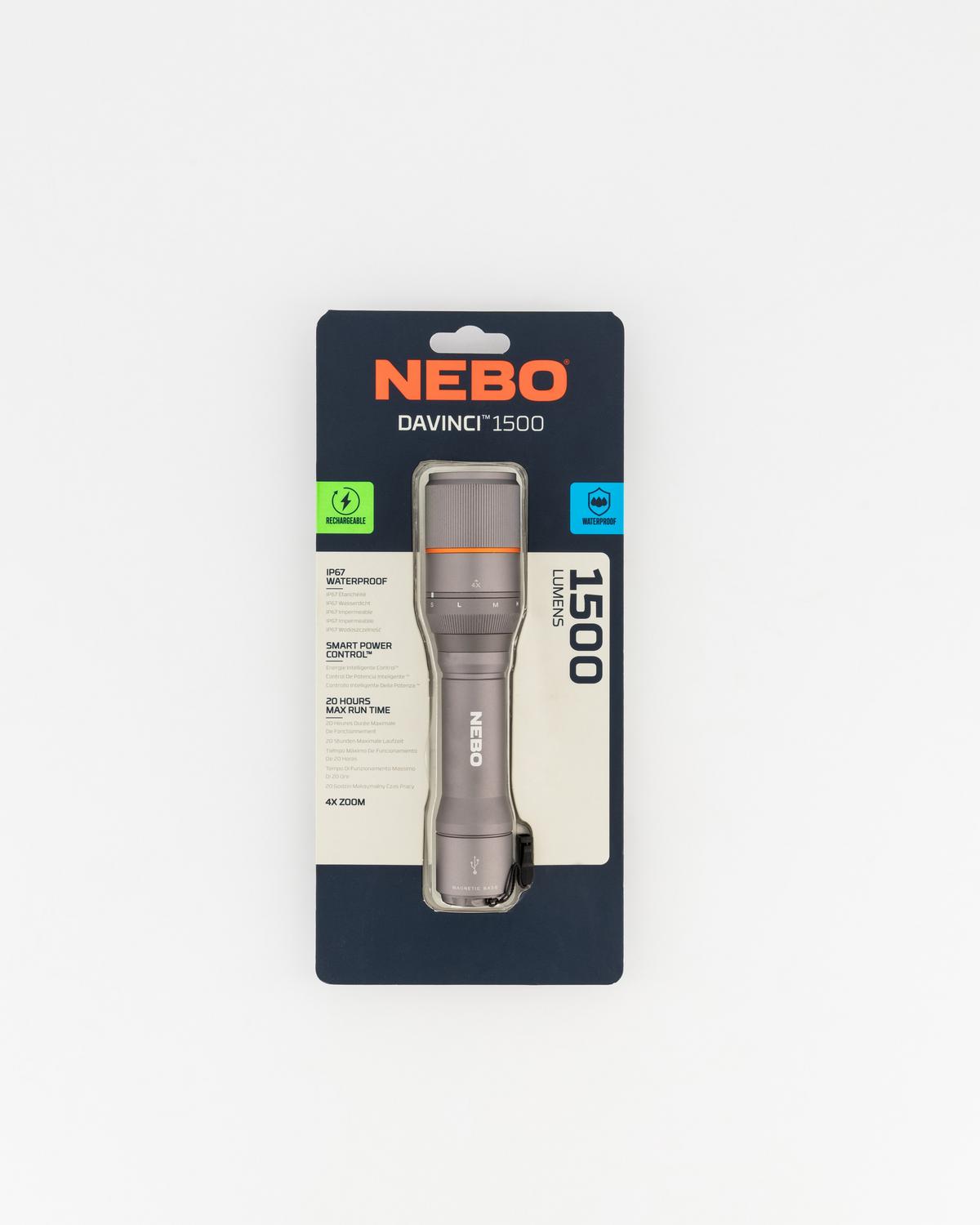 Nebo Davinci™ 1500 Lumen Rechargeable Torch -  Black
