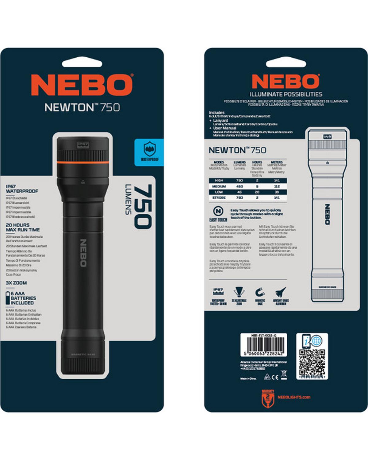 Nebo Newton™ 750 Lumen Torch -  Black