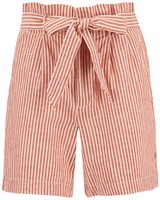 Old Khaki Women’s Adela Striped Linen Shorts -  rust
