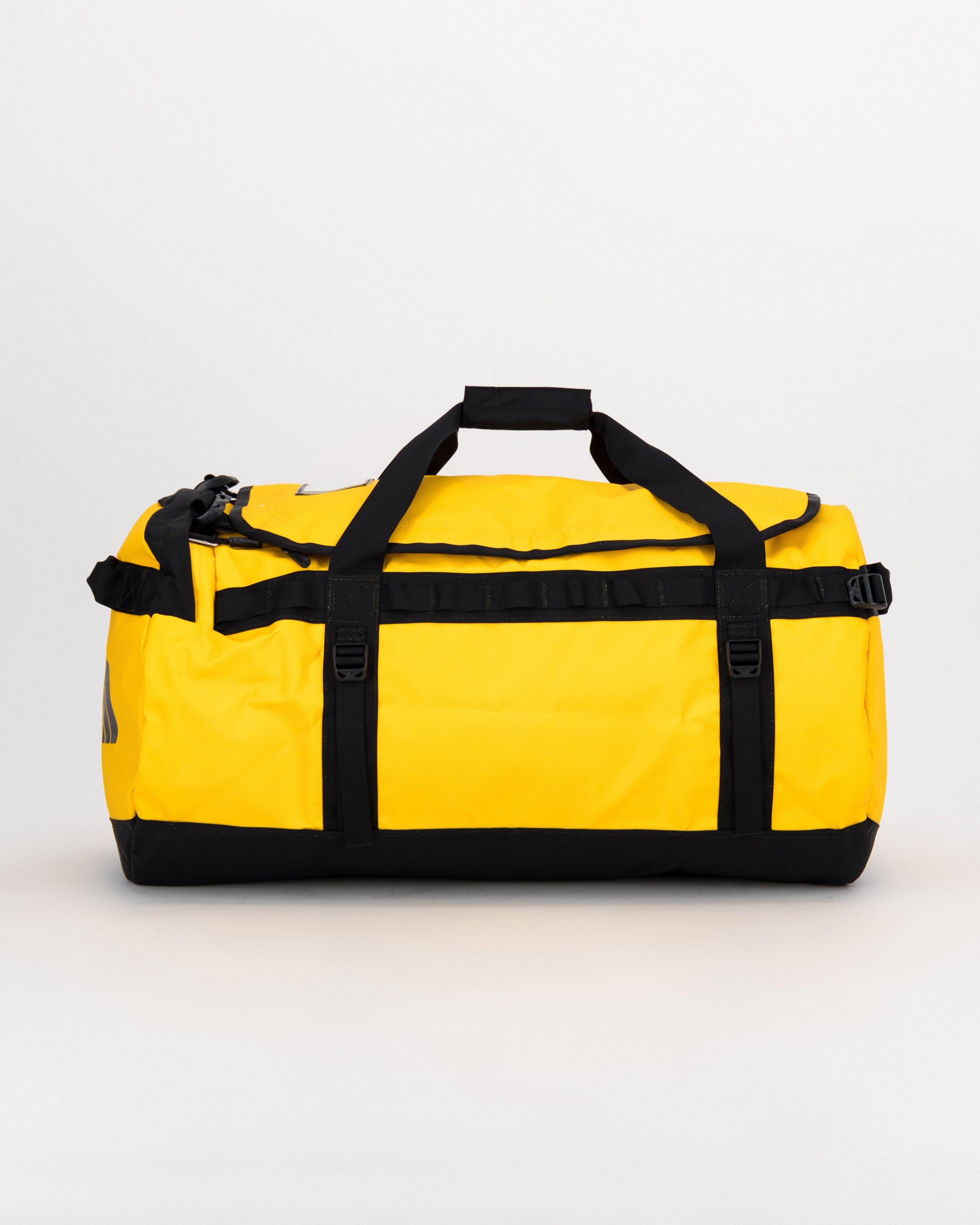 North face yellow duffel bag large sale