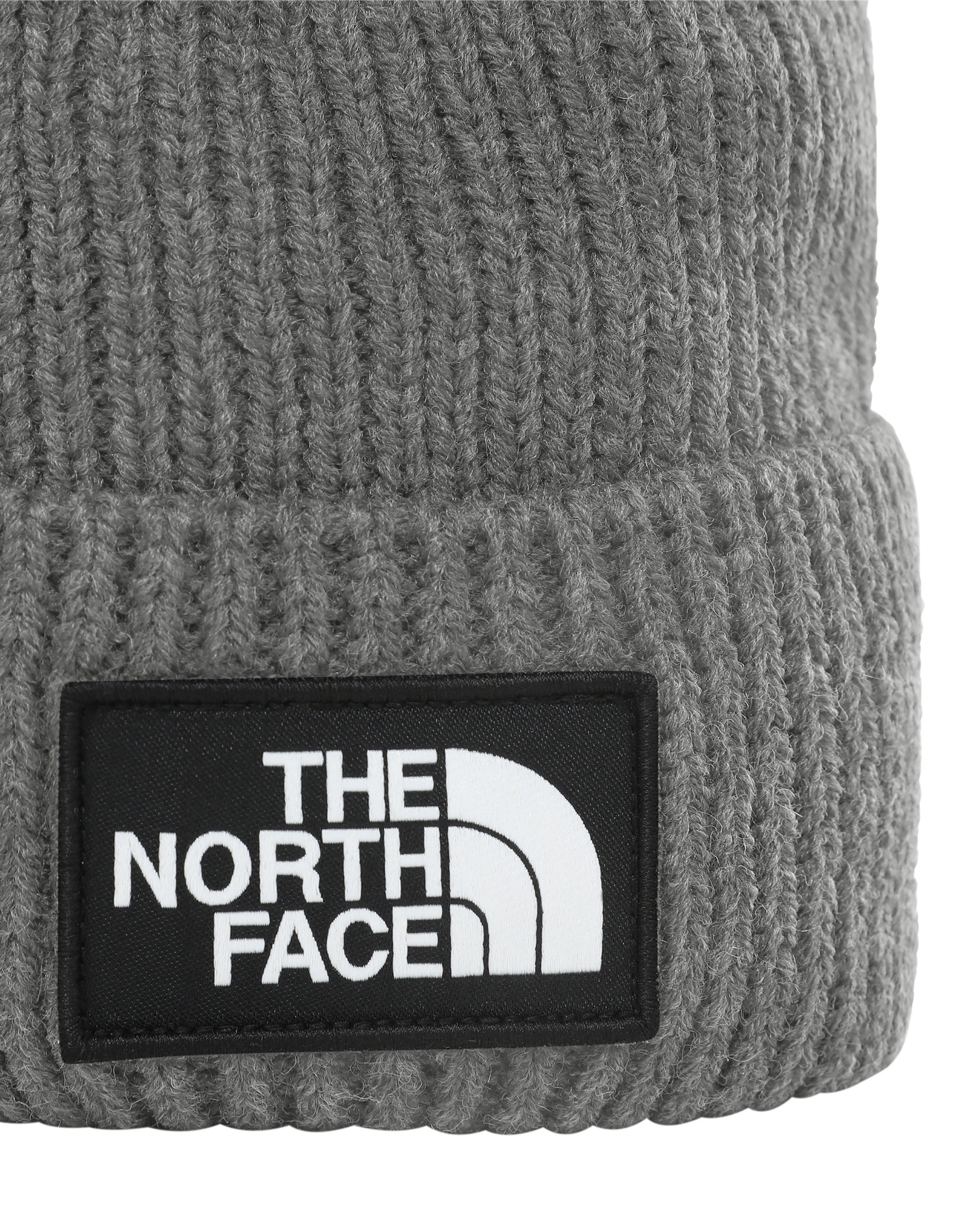 The North Face Logo Box Cuffed Beanie -  Grey