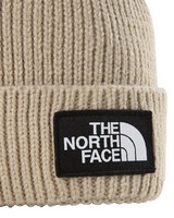 The North Face TNF Logo Box Cuffed Beanie -  stone
