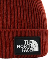 The North Face TNF Logo Box Cuffed Beanie -  burgundy