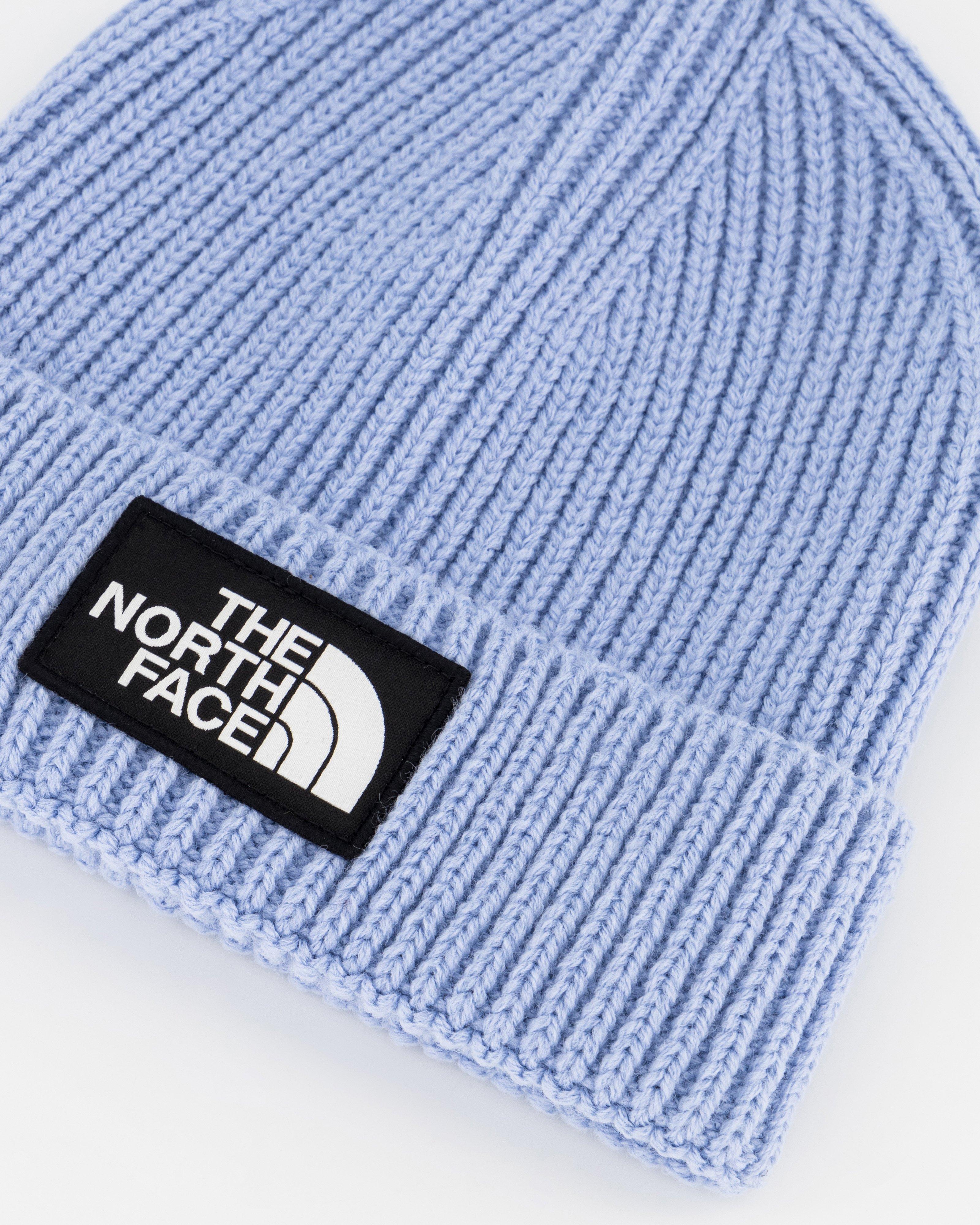 The North Face Logo Box Cuffed Beanie -  Light Blue