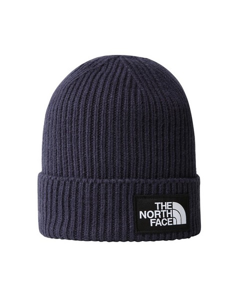 The North Face TNF Logo Box Cuffed Beanie -  navy