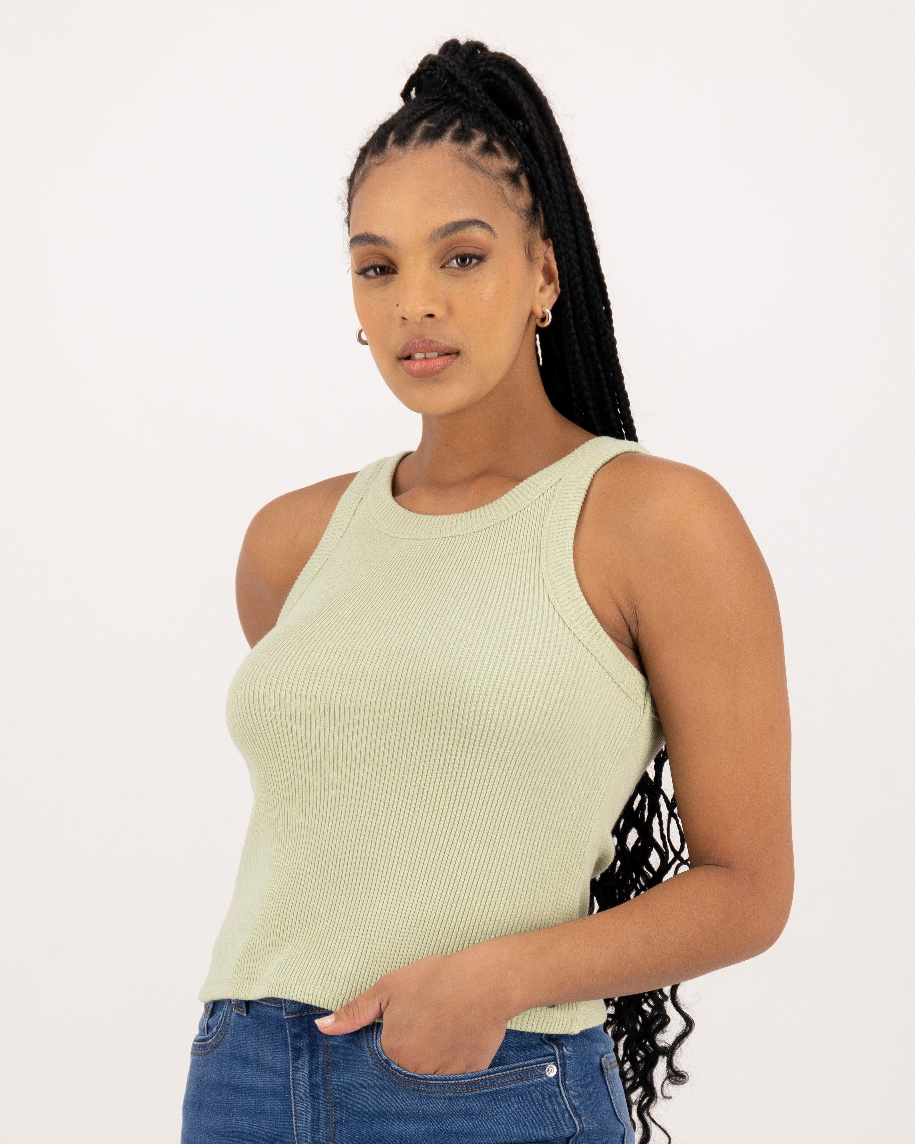 Women’s Evella Ribbed Cami -  Green