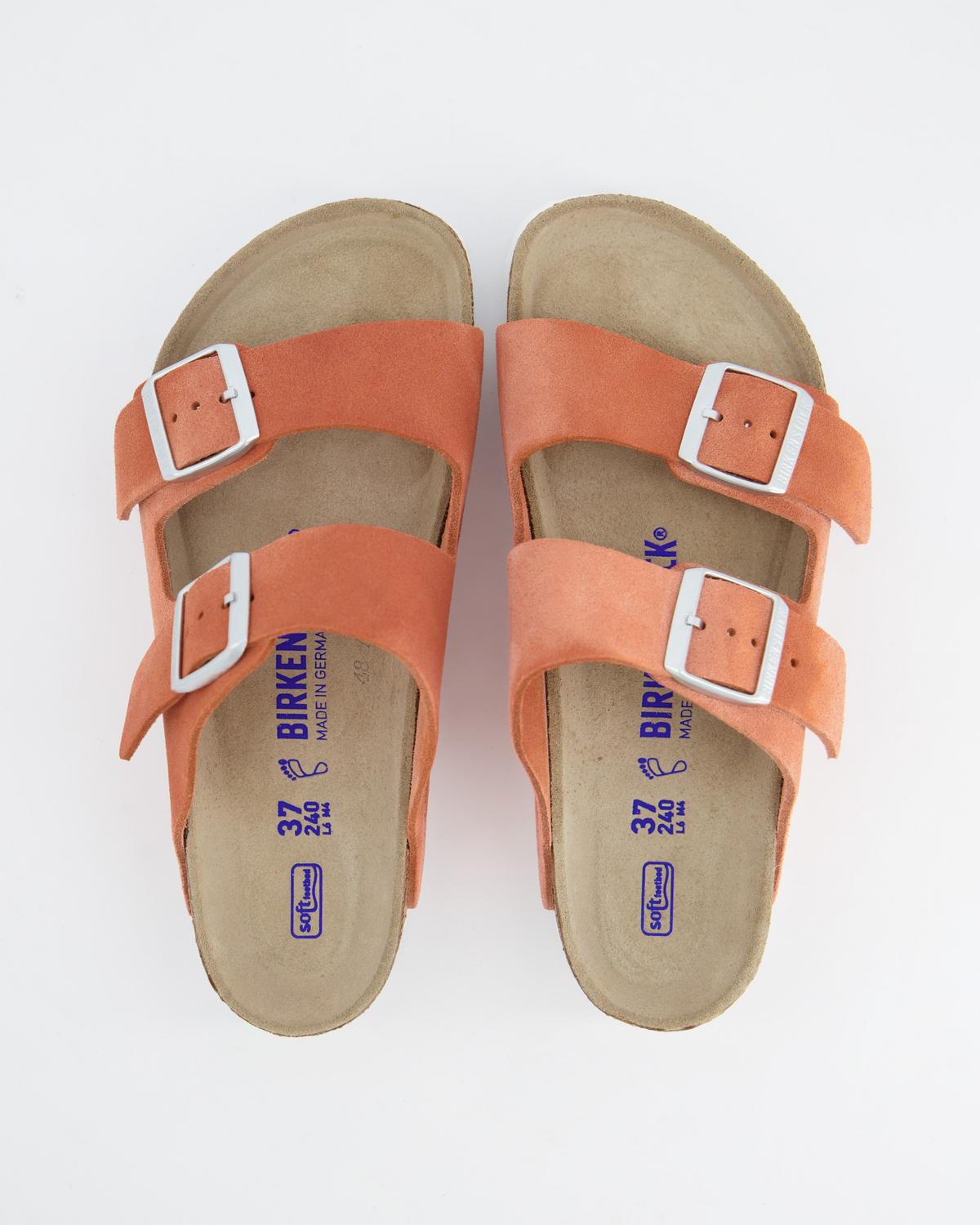 Birkenstock Arizona Suede SFB # 1020591 R Sandal Ladies -  Coral