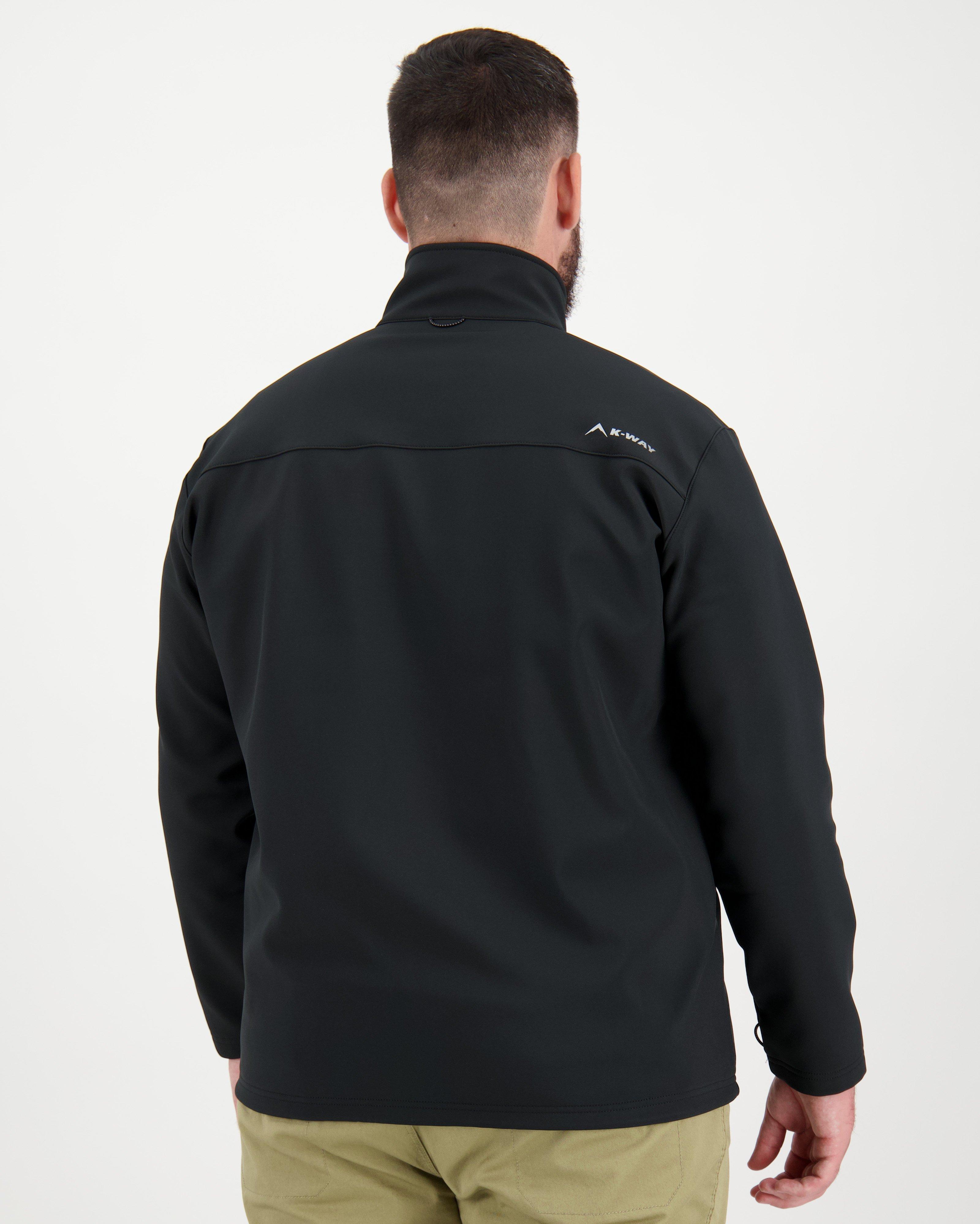 K-Way Men's Felixx Eco Softshell Jacket Extended Sizes -  Black