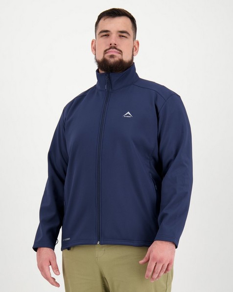 K-Way Men's Felix Eco Extended Size Softshell Jacket -  navy