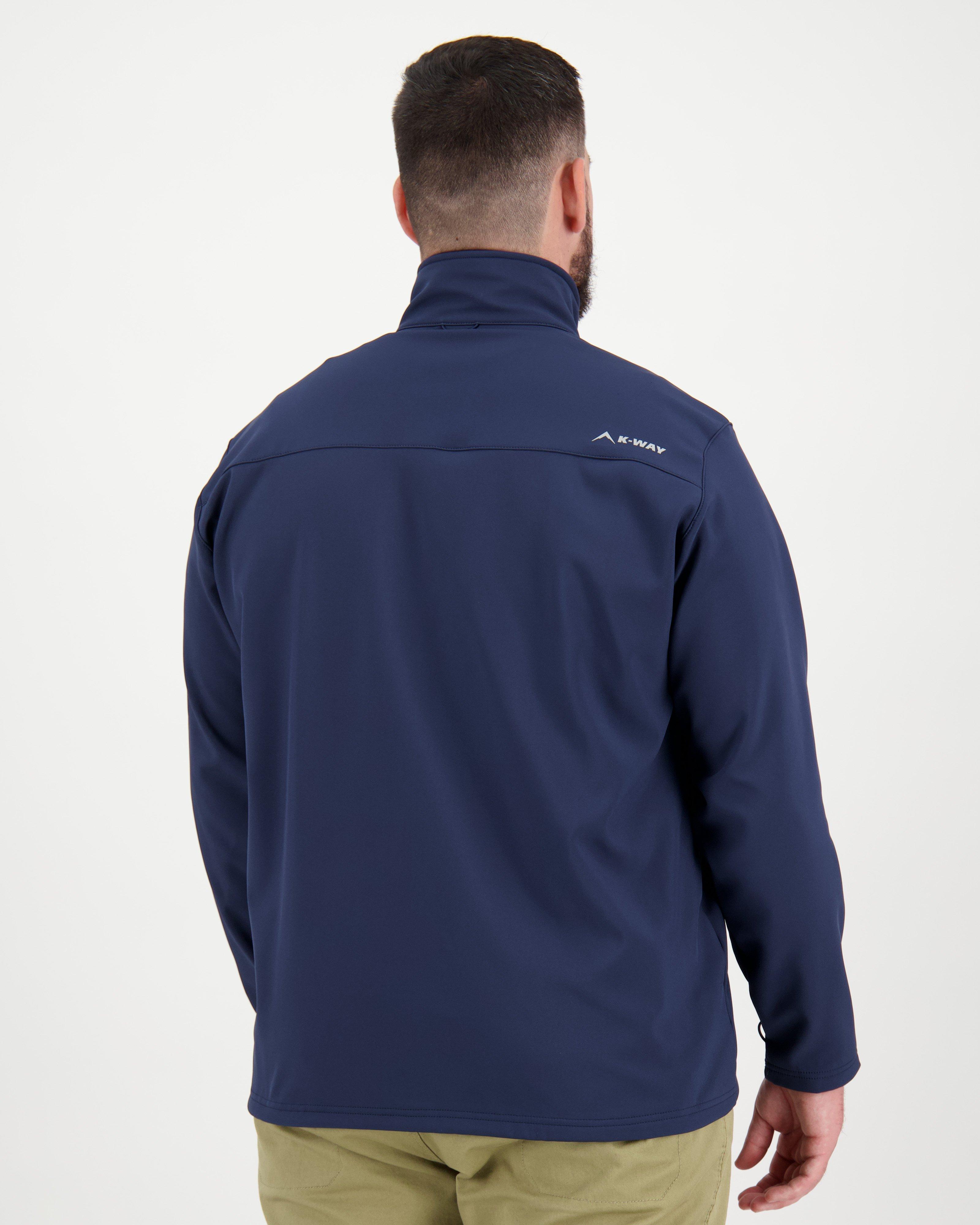 K-Way Men's Felixx Eco Softshell Jacket - Extended Sizes -  Navy