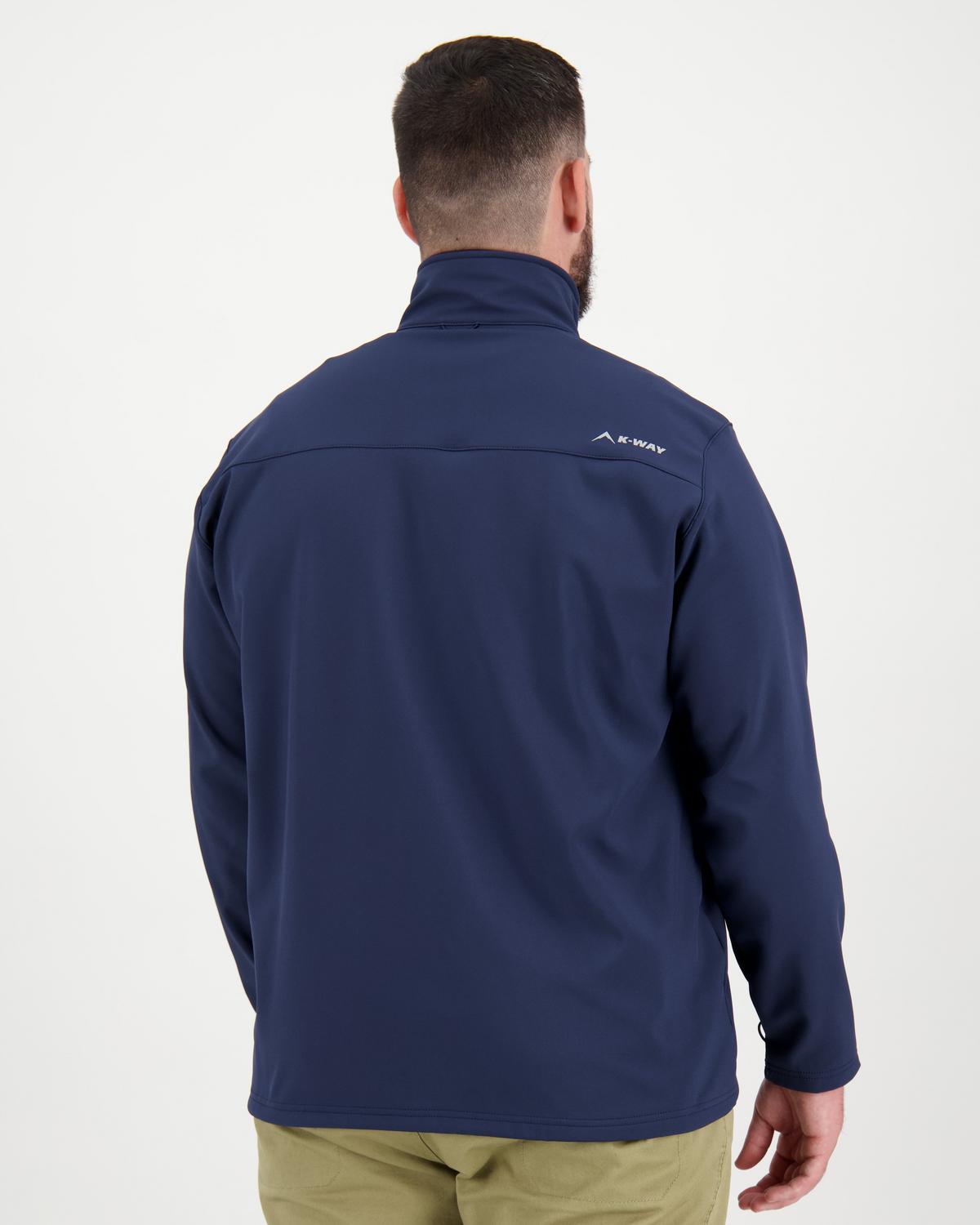 K-Way Men's Felixx Eco Softshell Jacket Extended Sizes -  Navy