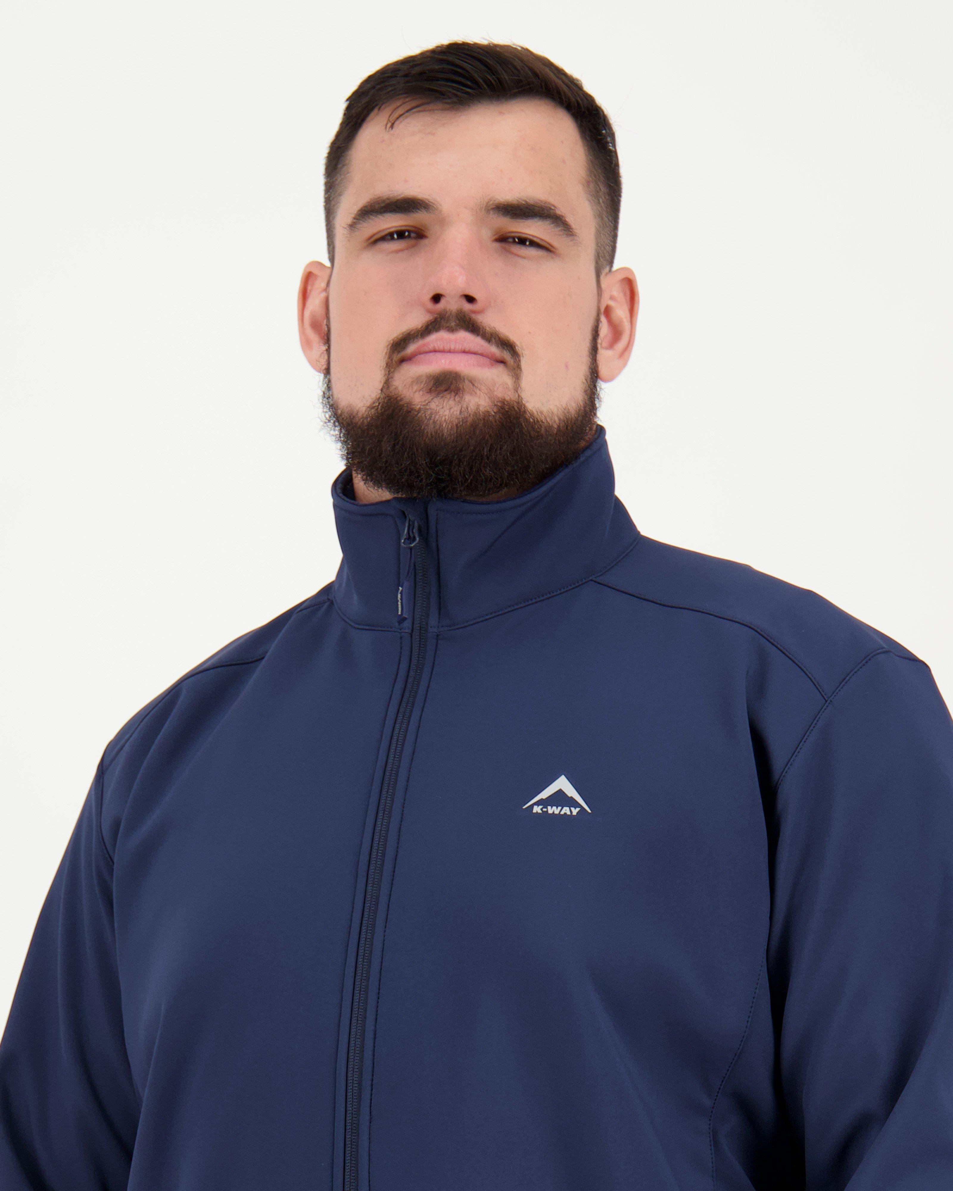 K-Way Men's Felixx Eco Softshell Jacket - Extended Sizes -  Navy