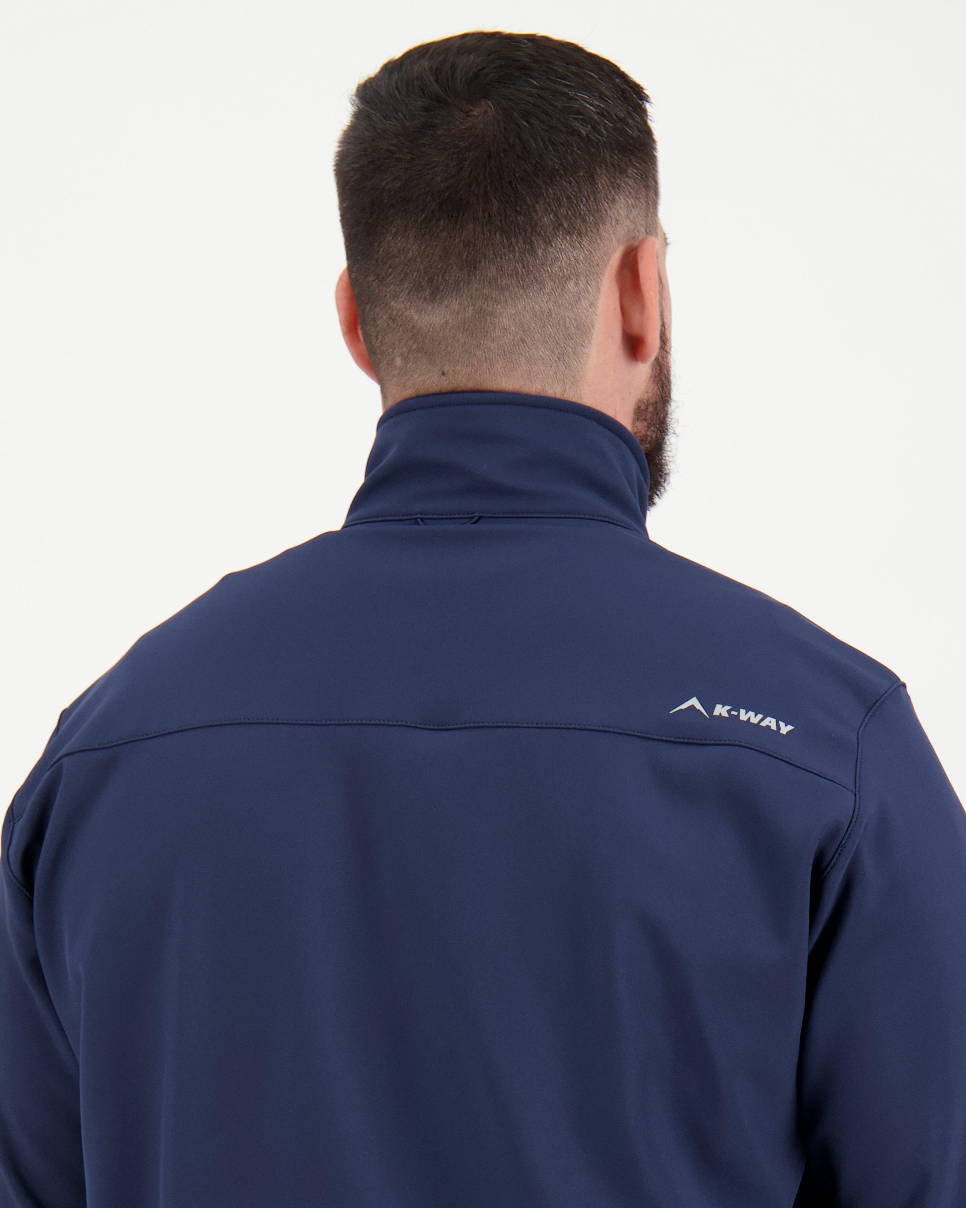 K-Way Men's Felixx Eco Softshell Jacket - Extended Sizes -  Navy